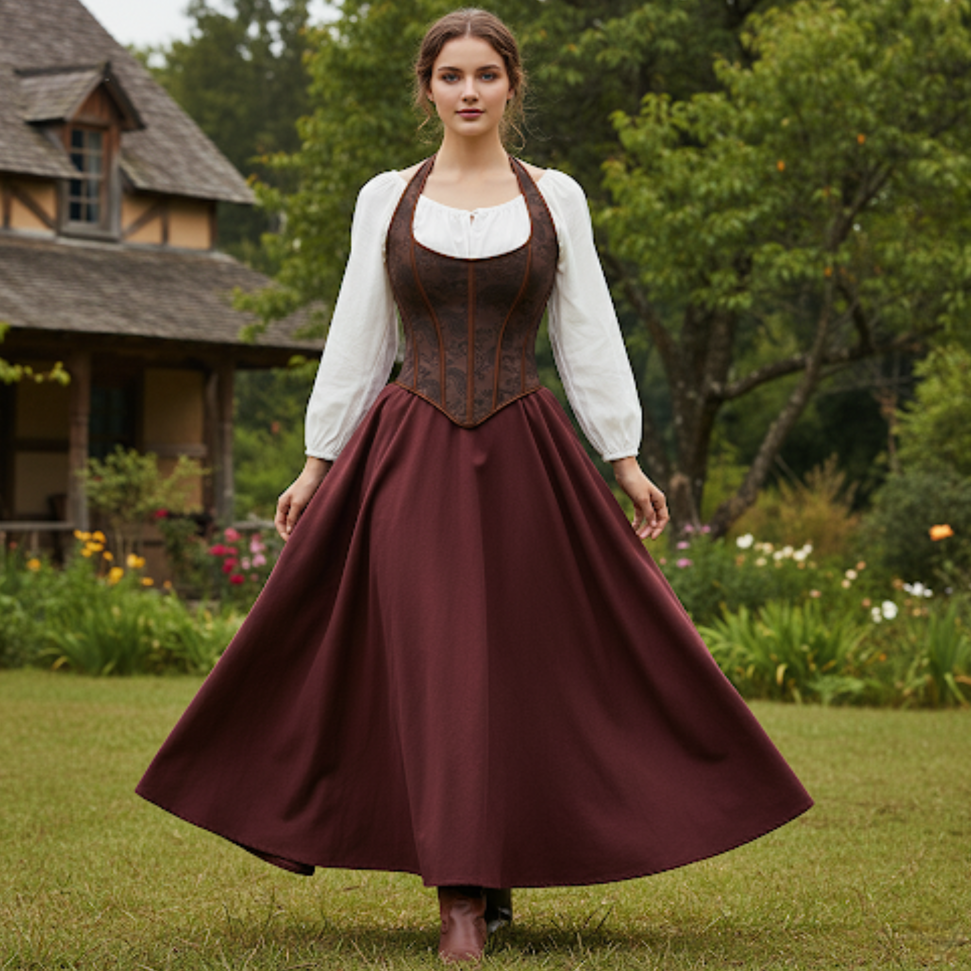 Medieval Corset – Brown Renaissance Fair Corset