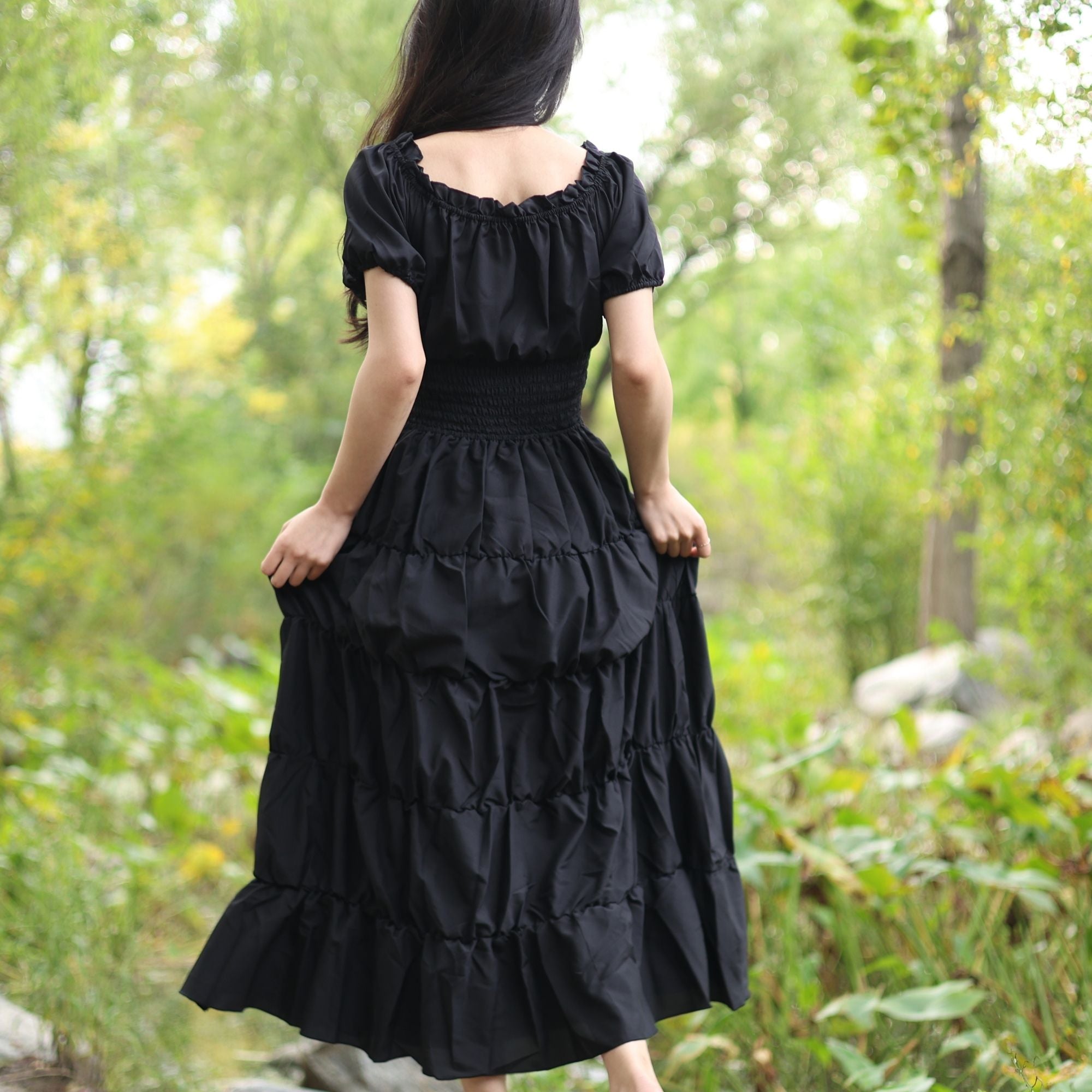 Black Medieval Renaissance Dress