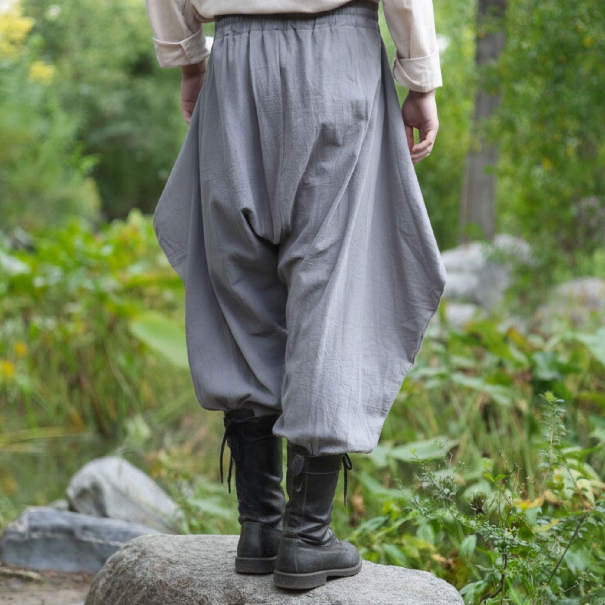 Medieval Gray Harem LARP Pants