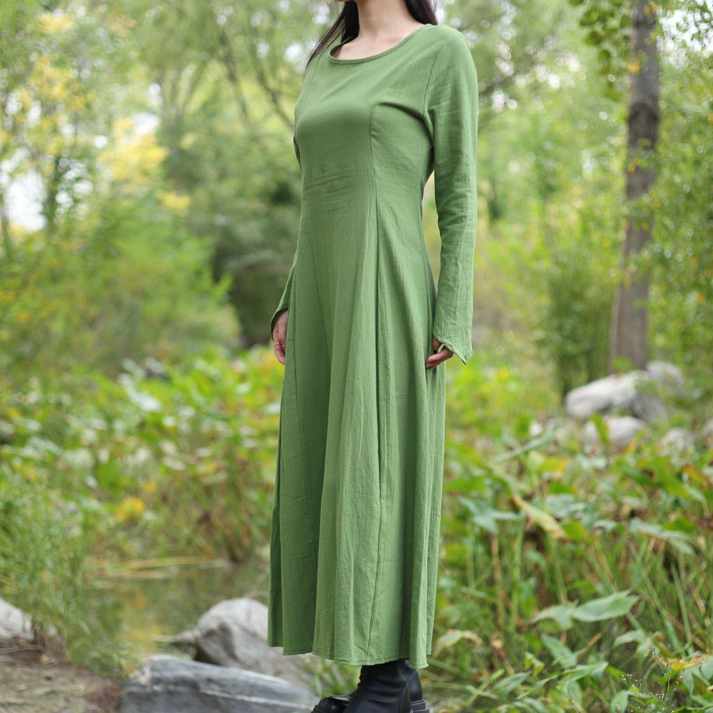 Green Medieval Peasant Dress