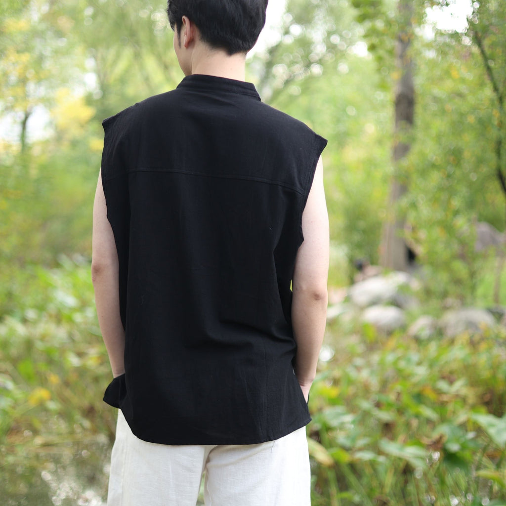 Black Medieval Sleeveless Tunic