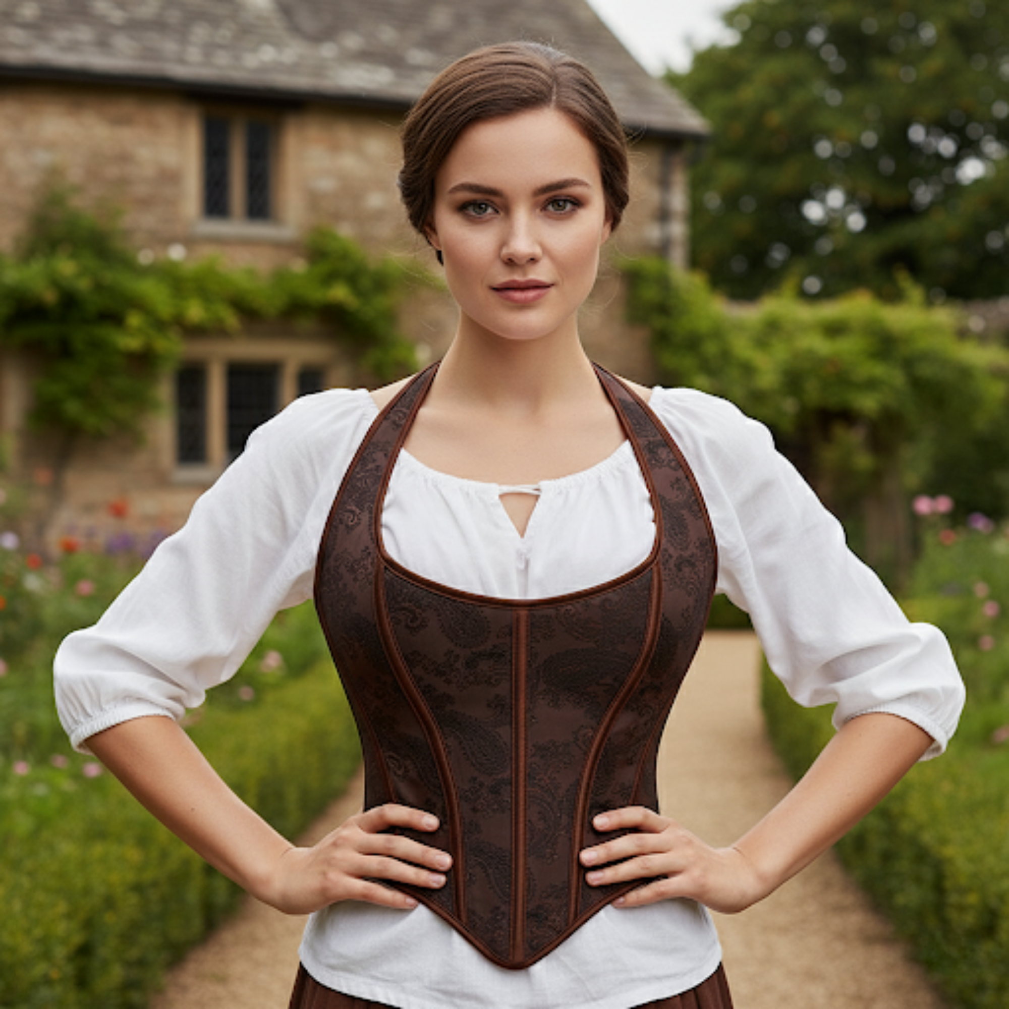 Medieval Corset – Brown Renaissance Fair Corset