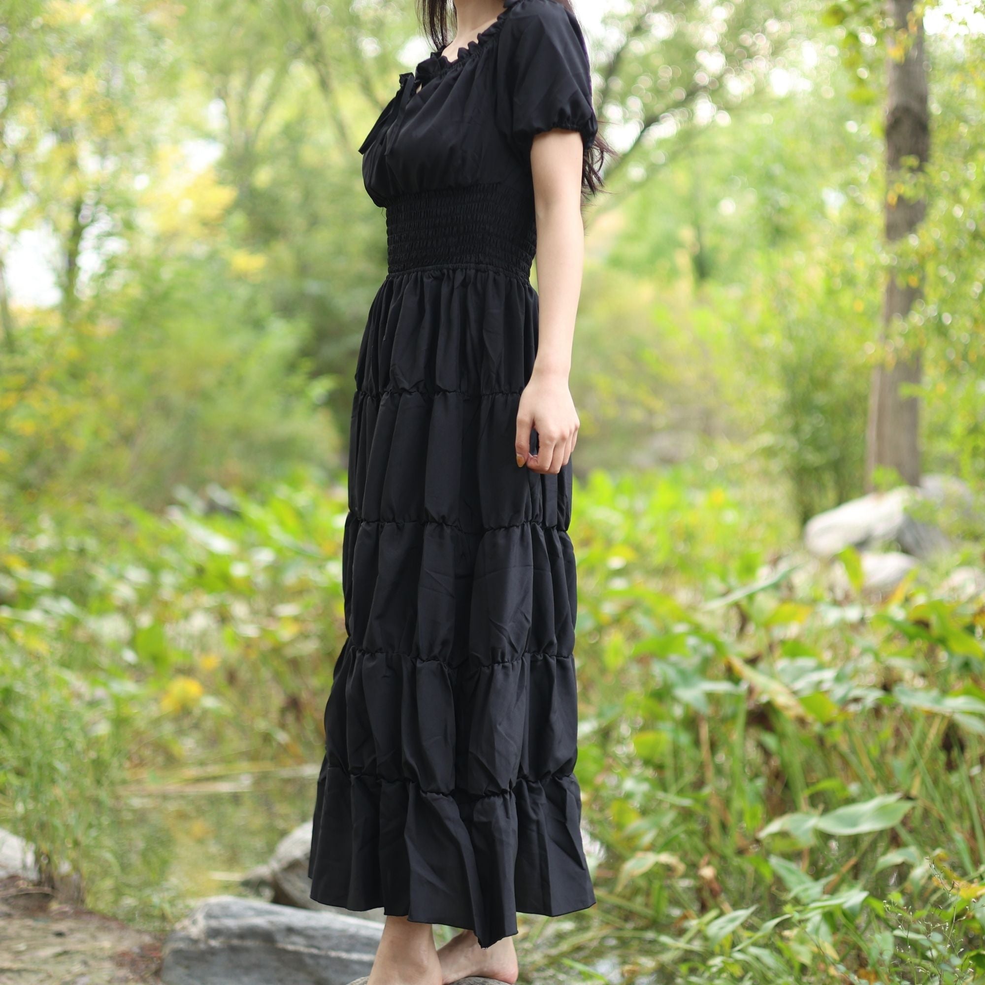 Black Medieval Renaissance Dress
