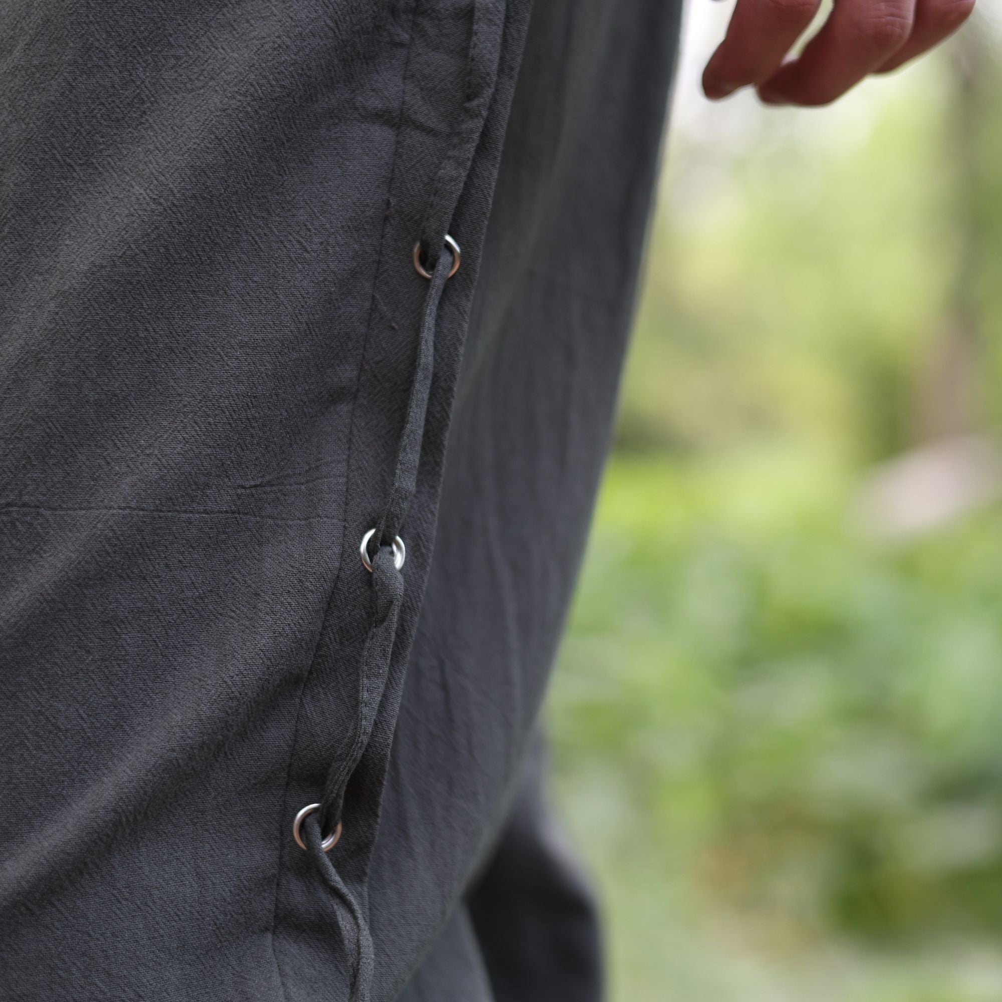 Medieval Pants with Lace-Up Sides – Green