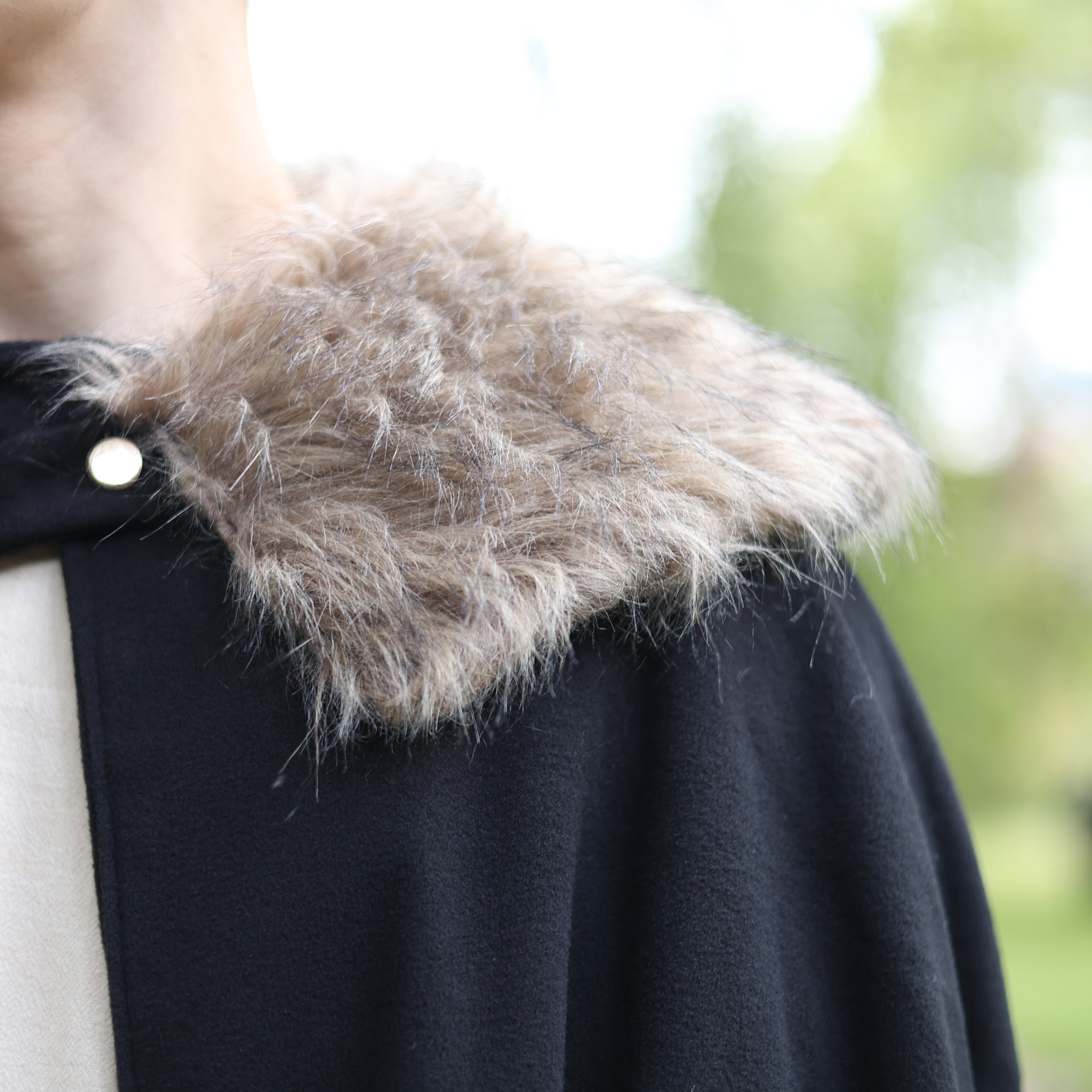 Medieval Fur Collar Cape