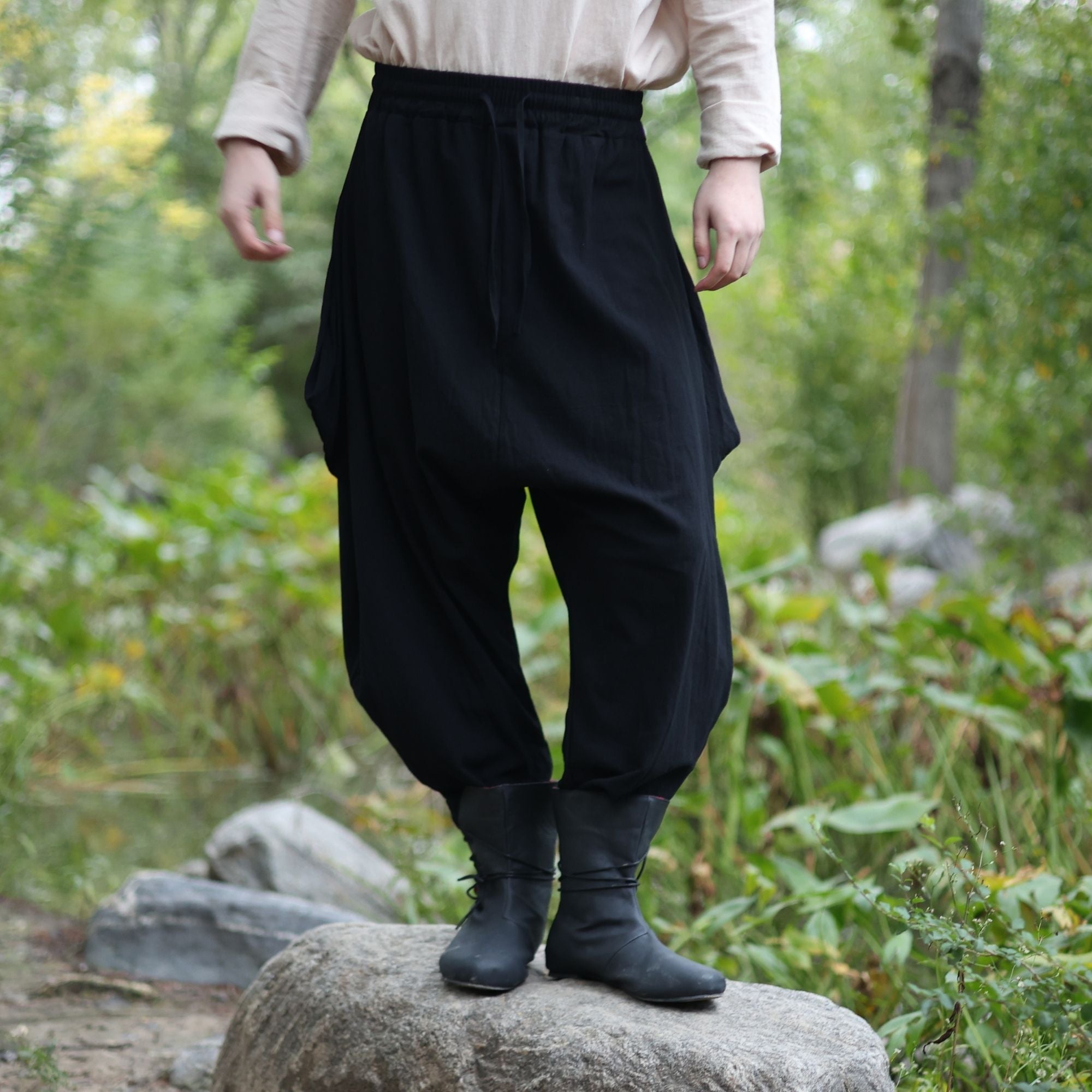 Medieval Gray Harem LARP Pants