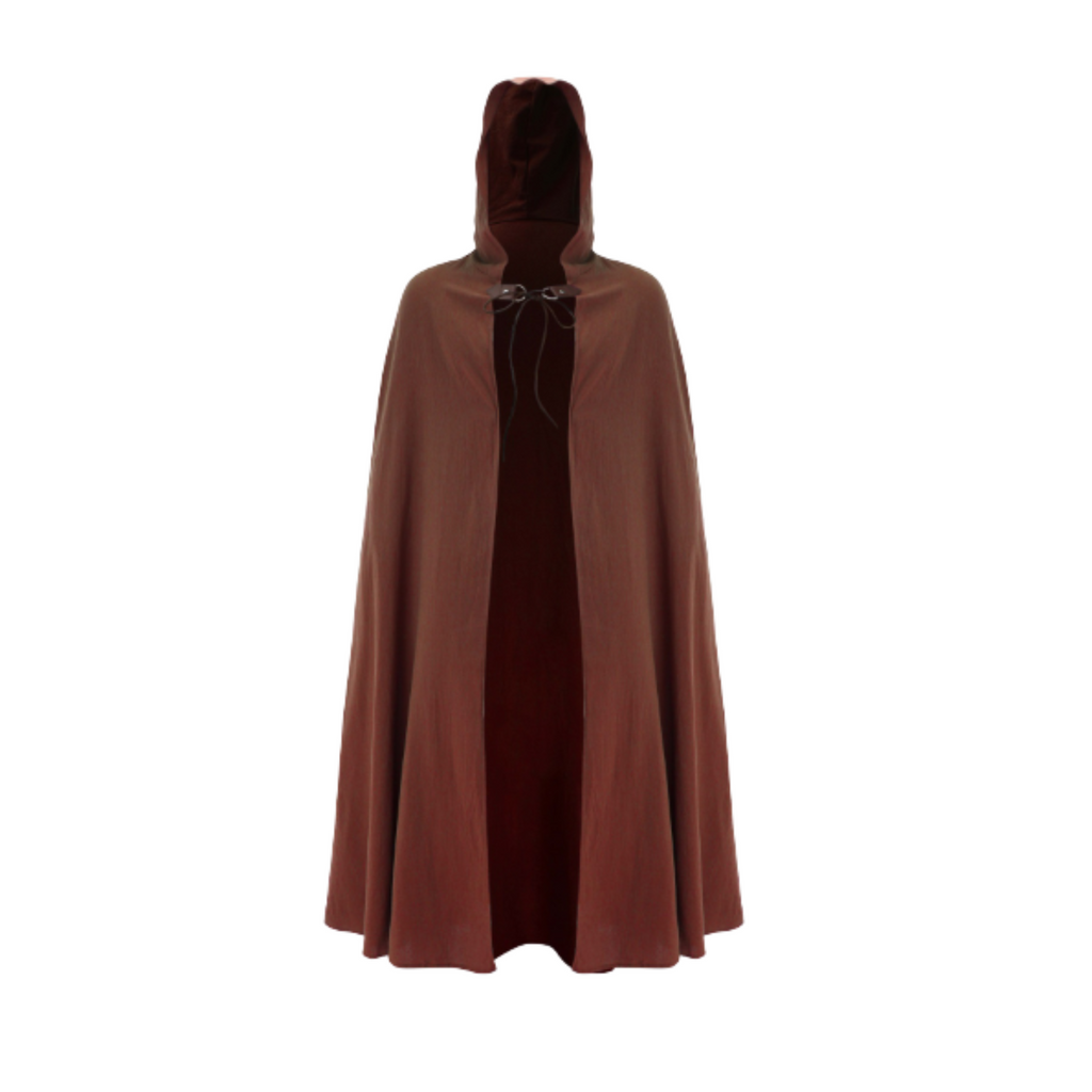 LARP Medieval Linen Cotton Cloak with Hood