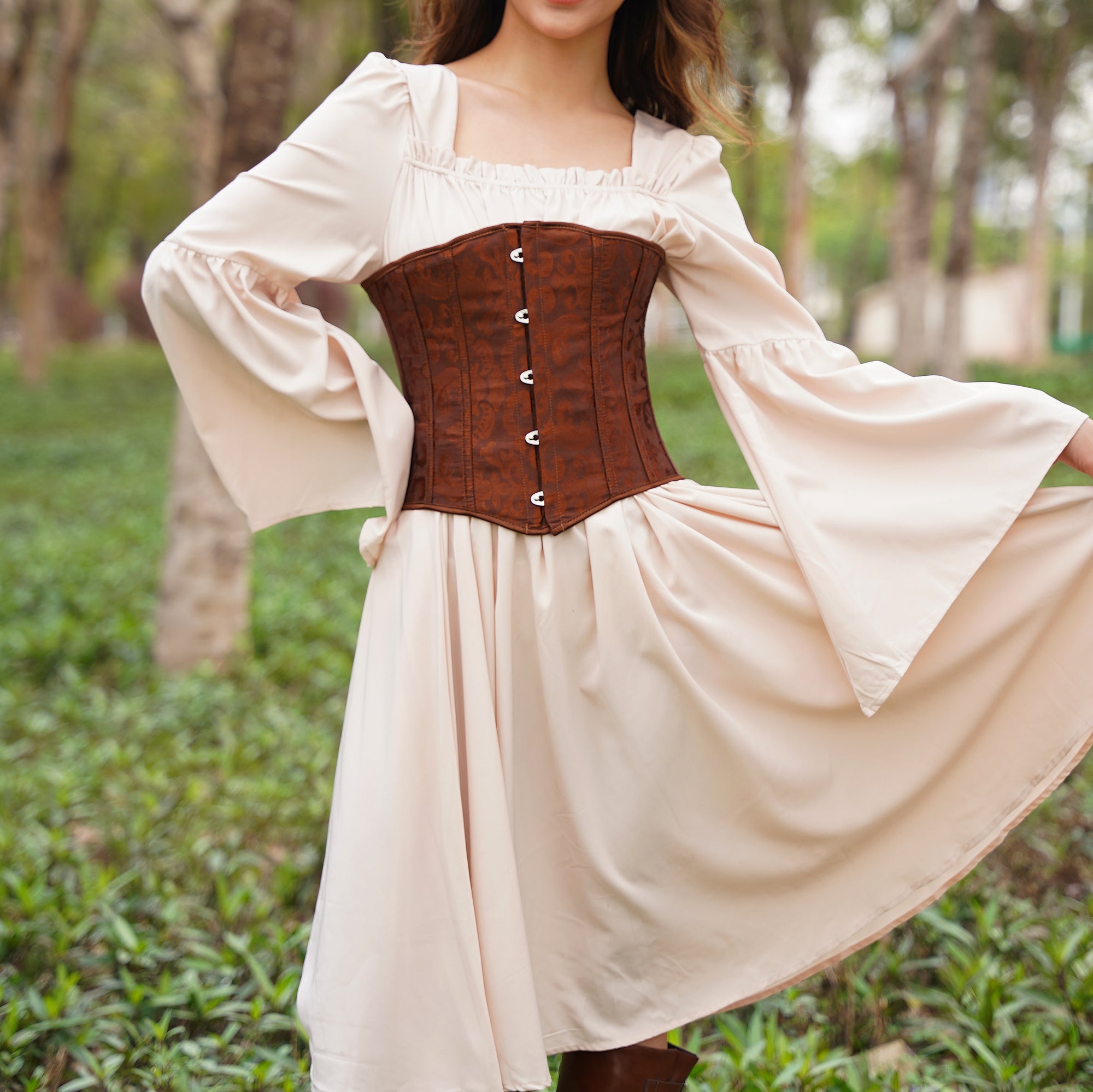 Brown Medieval LARP Corset Top