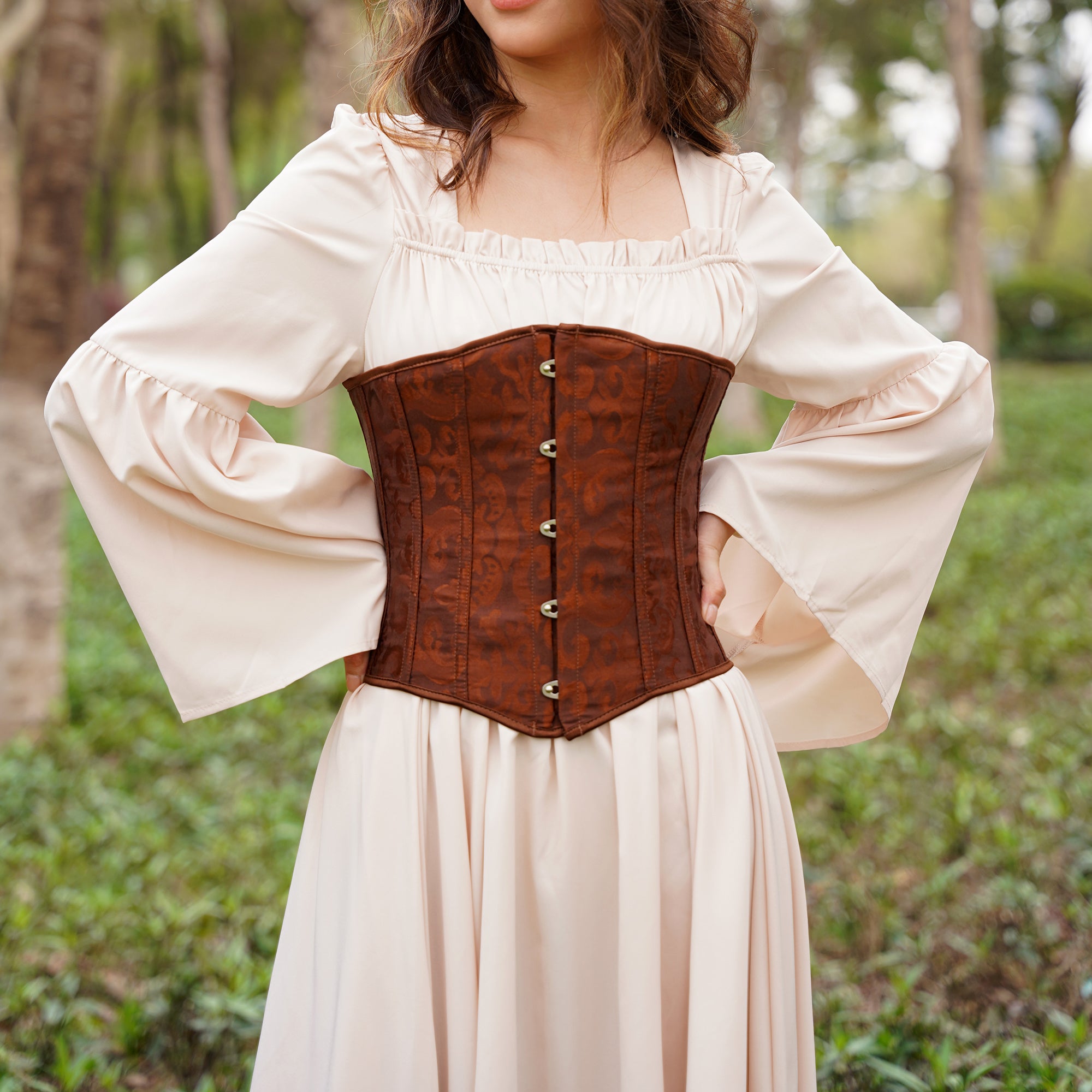 Brown Medieval LARP Corset Top