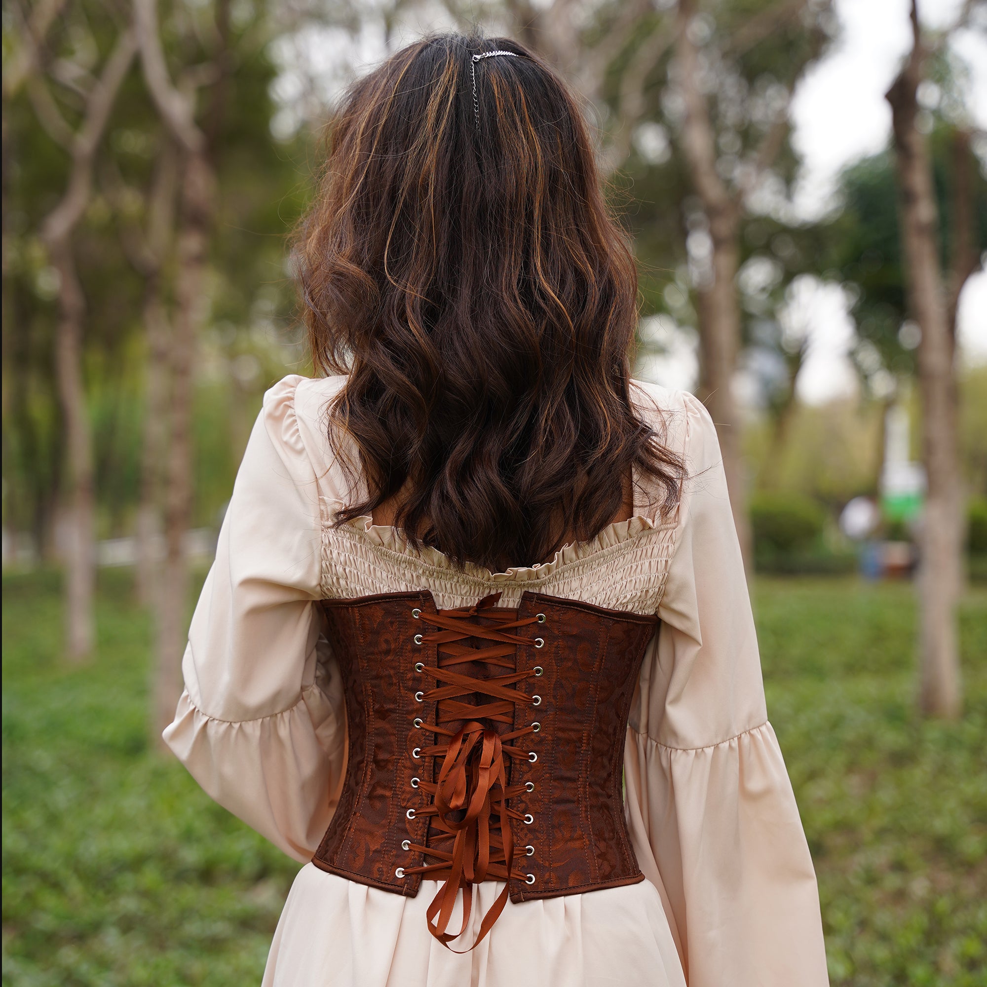 Brown Medieval LARP Corset Top