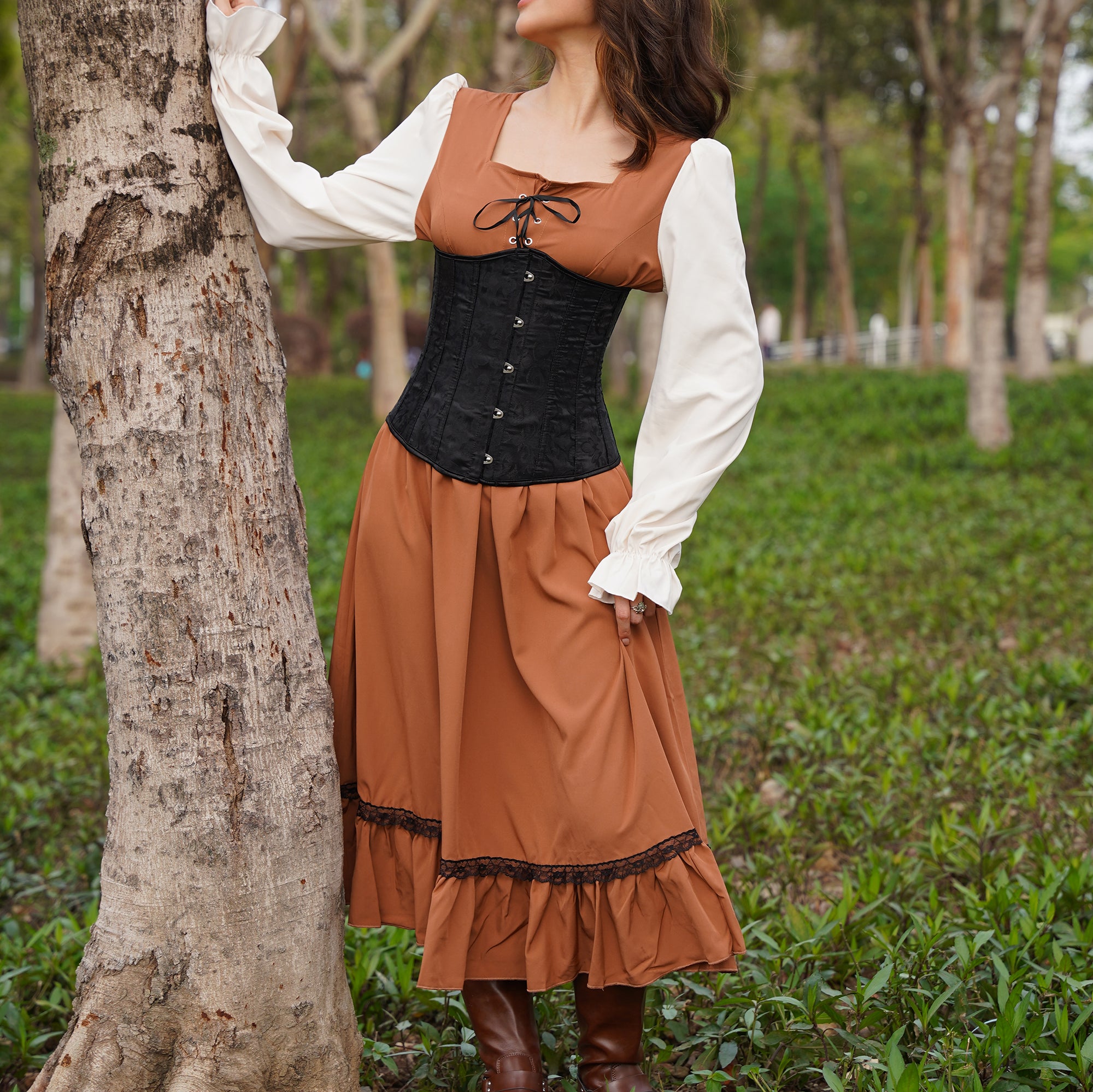 Black Medieval LARP Corset Top