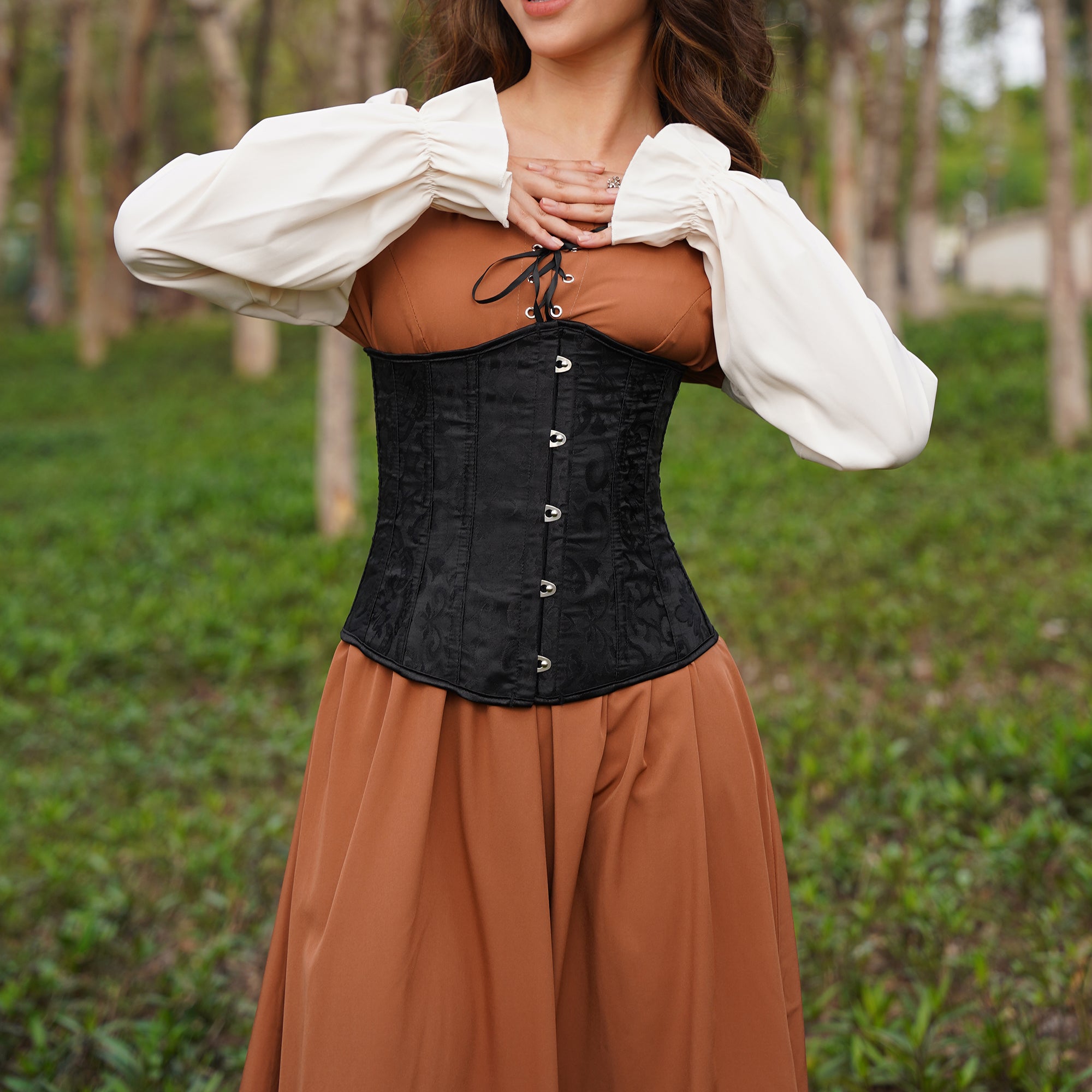 Black Medieval LARP Corset Top