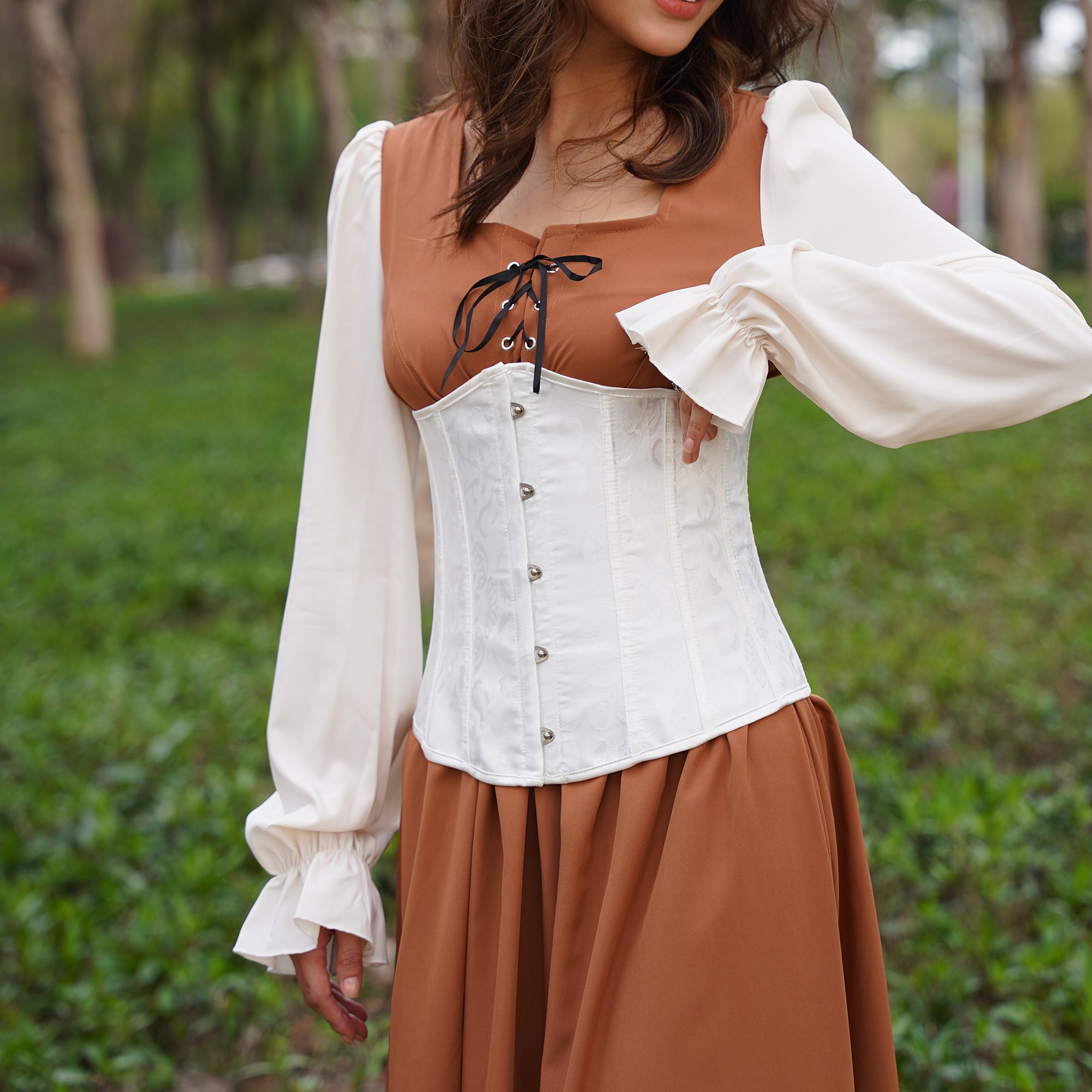 Black Medieval LARP Corset Top