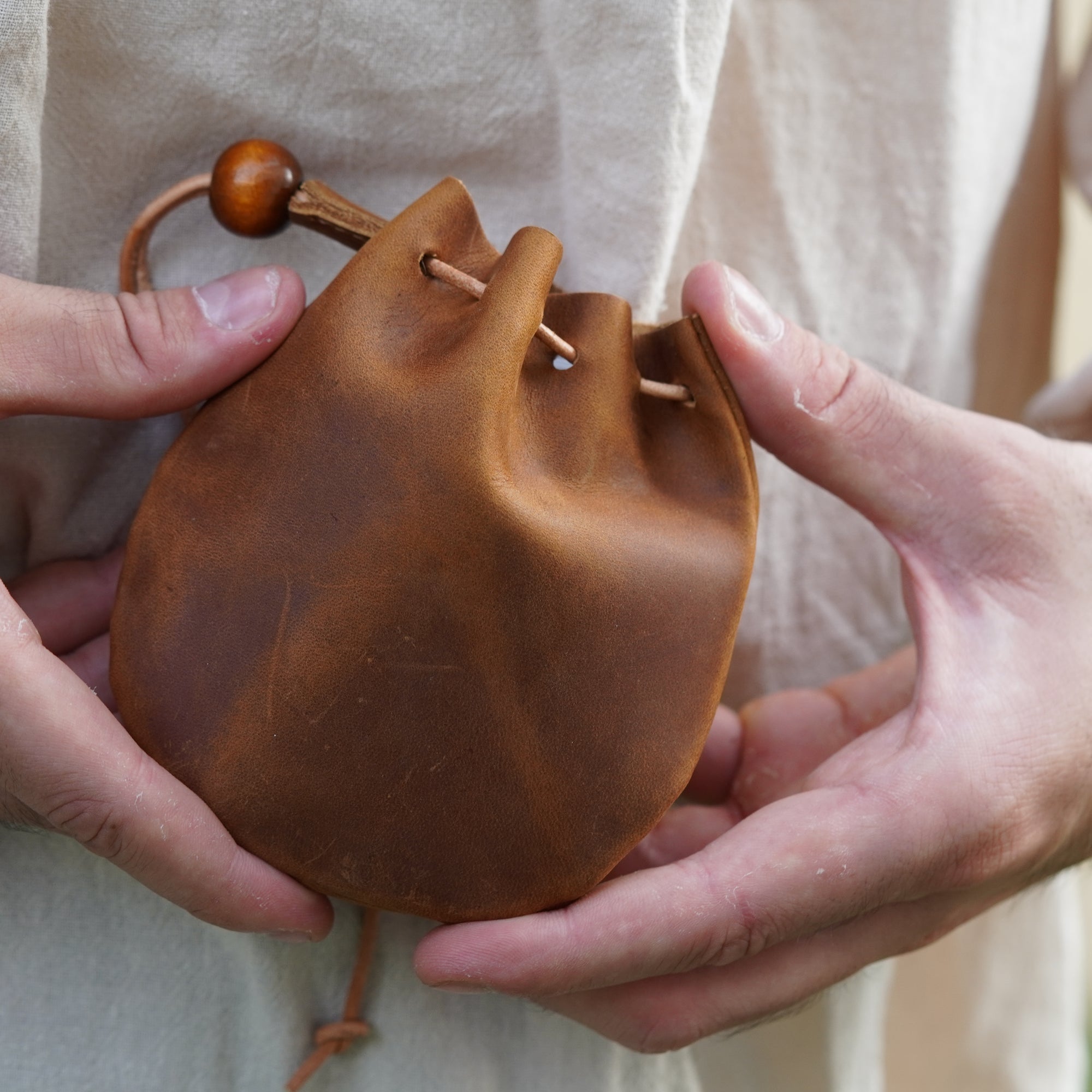 Medieval Leather Coin Pouch