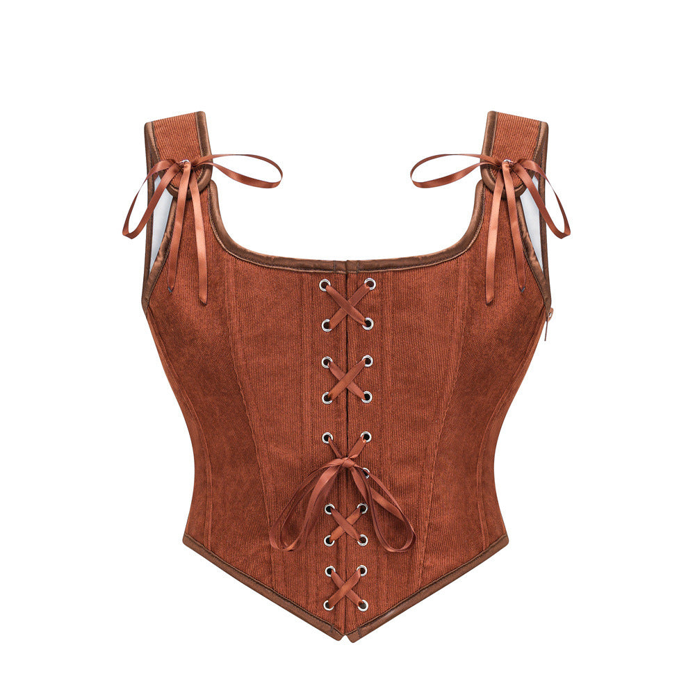 LARP Renaissance Lace-Up Corset Top