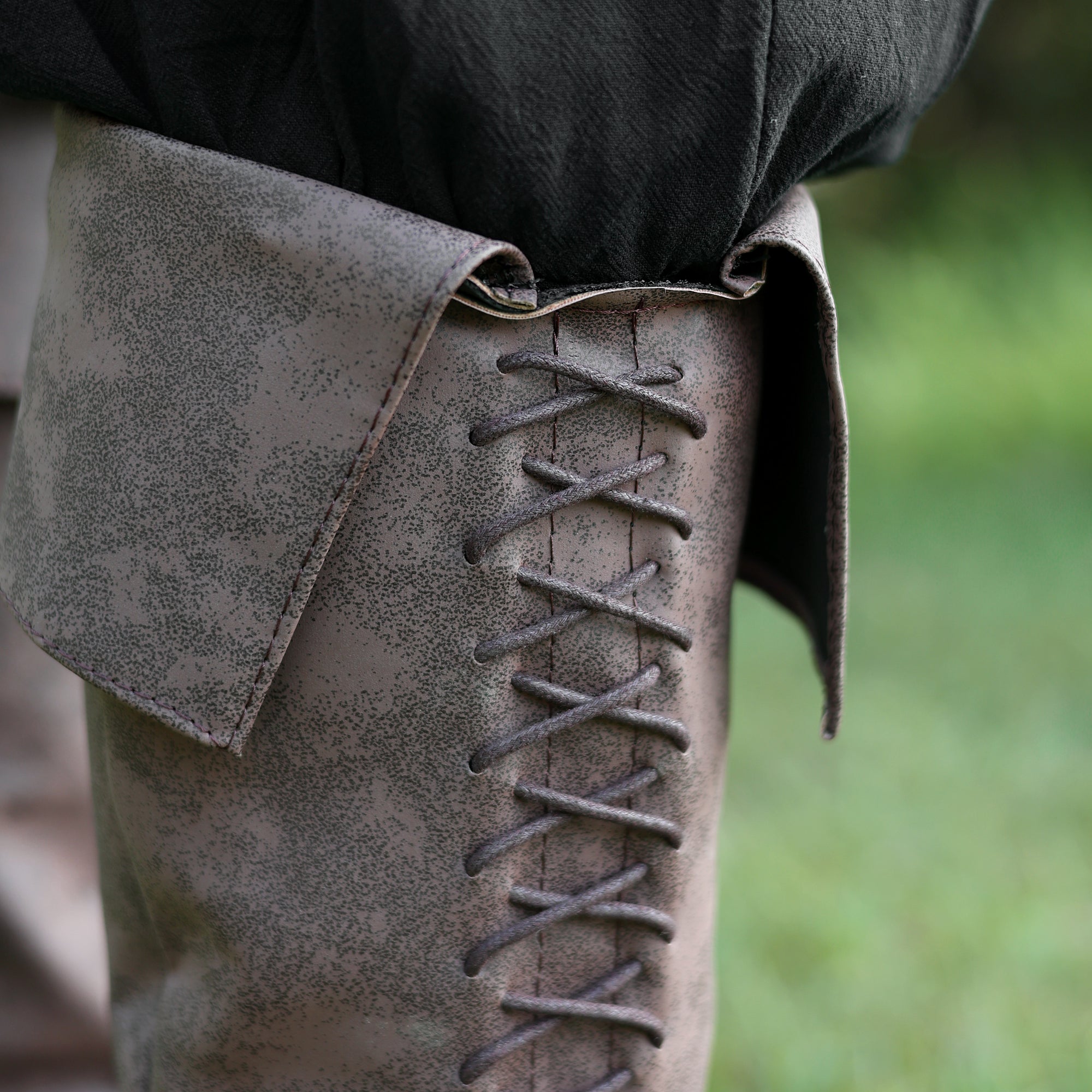 LARP Medieval Boots - Black &amp; Brown Cosplay Footwear