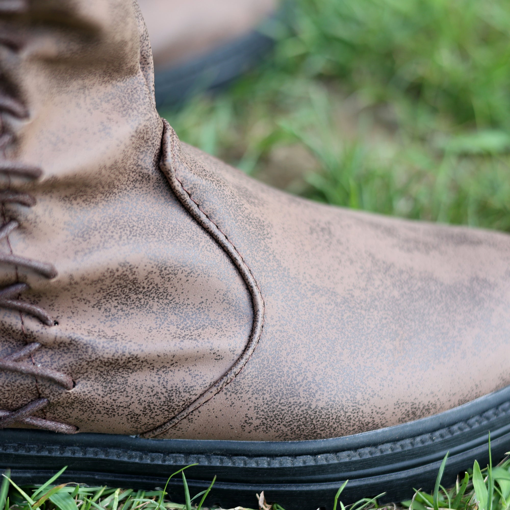 LARP Medieval Boots - Black &amp; Brown Cosplay Footwear