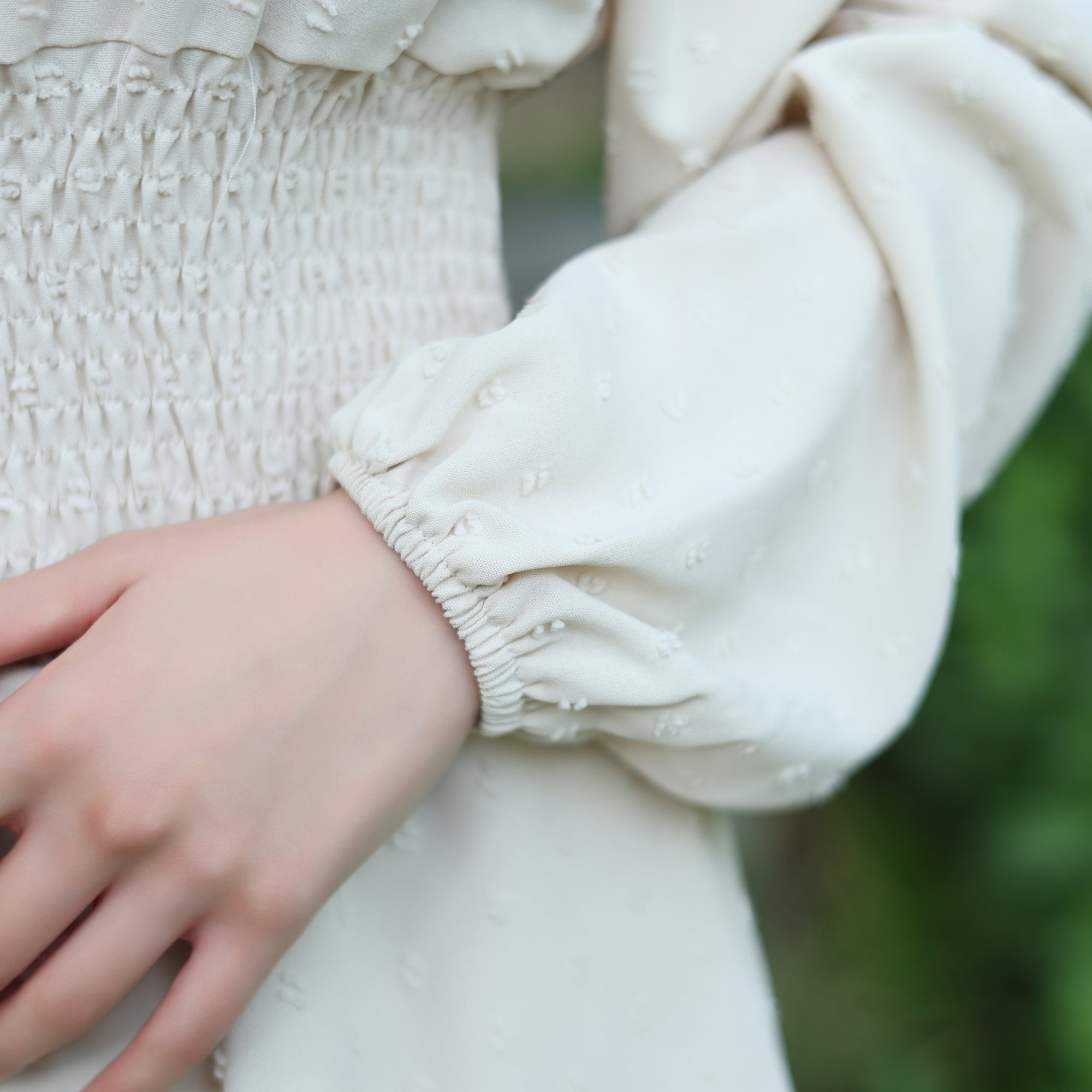 Medieval Off-Shoulder Smocked Dress