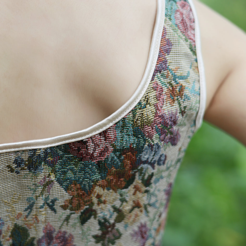 Medieval Floral Corset Top for LARP