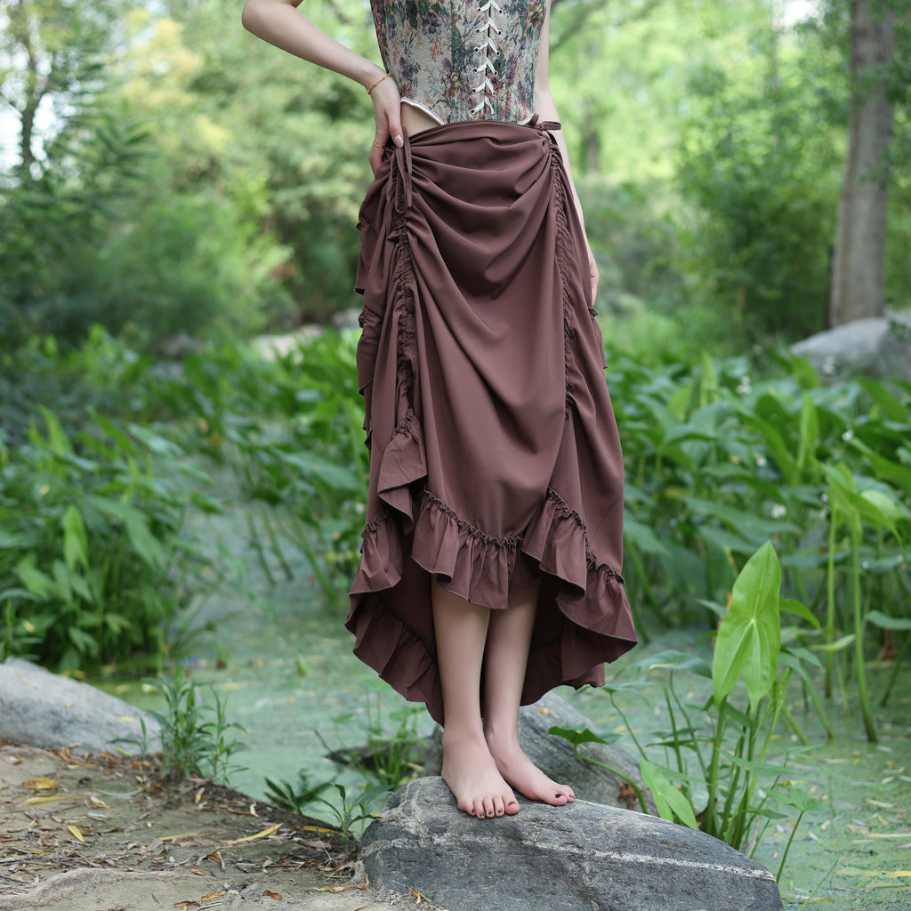 Adjustable Ruched Renaissance Skirt for LARP & Cosplay
