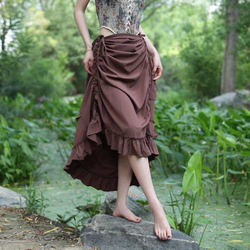 Adjustable Ruched Renaissance Skirt for LARP & Cosplay