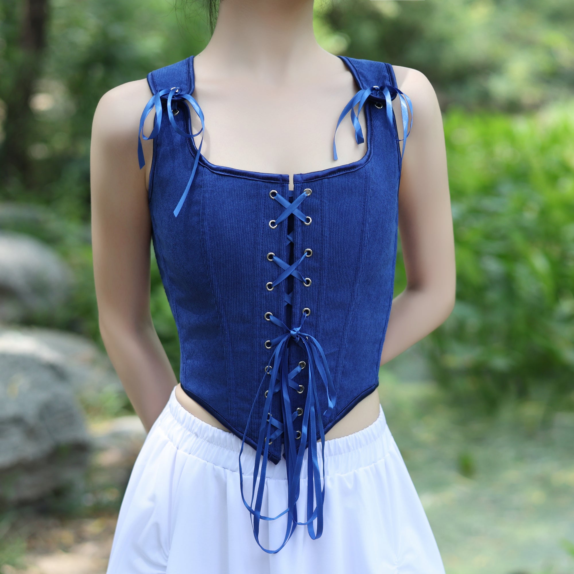 LARP Renaissance Lace-Up Corset Top