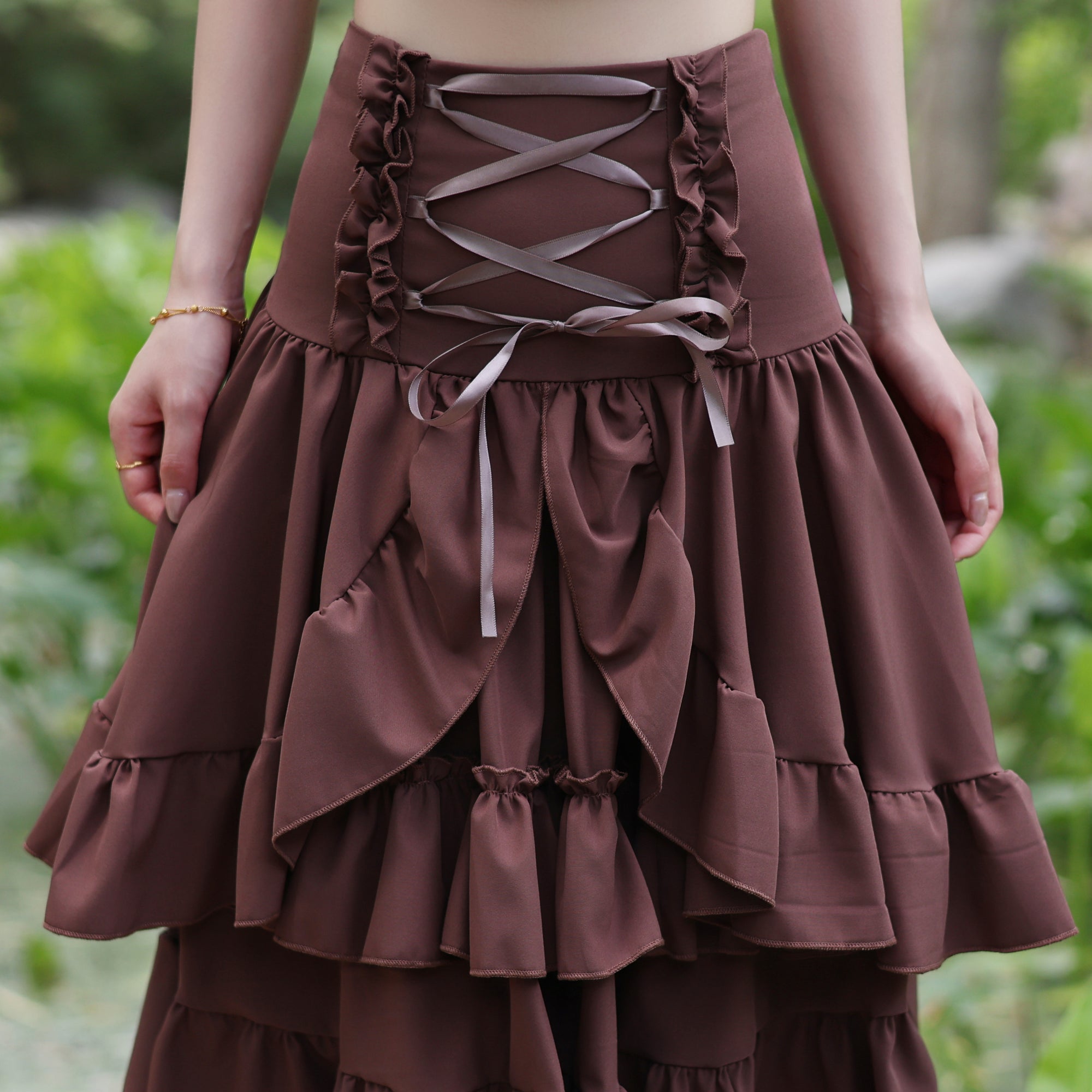 Ruffle Lace-Up LARP Skirt