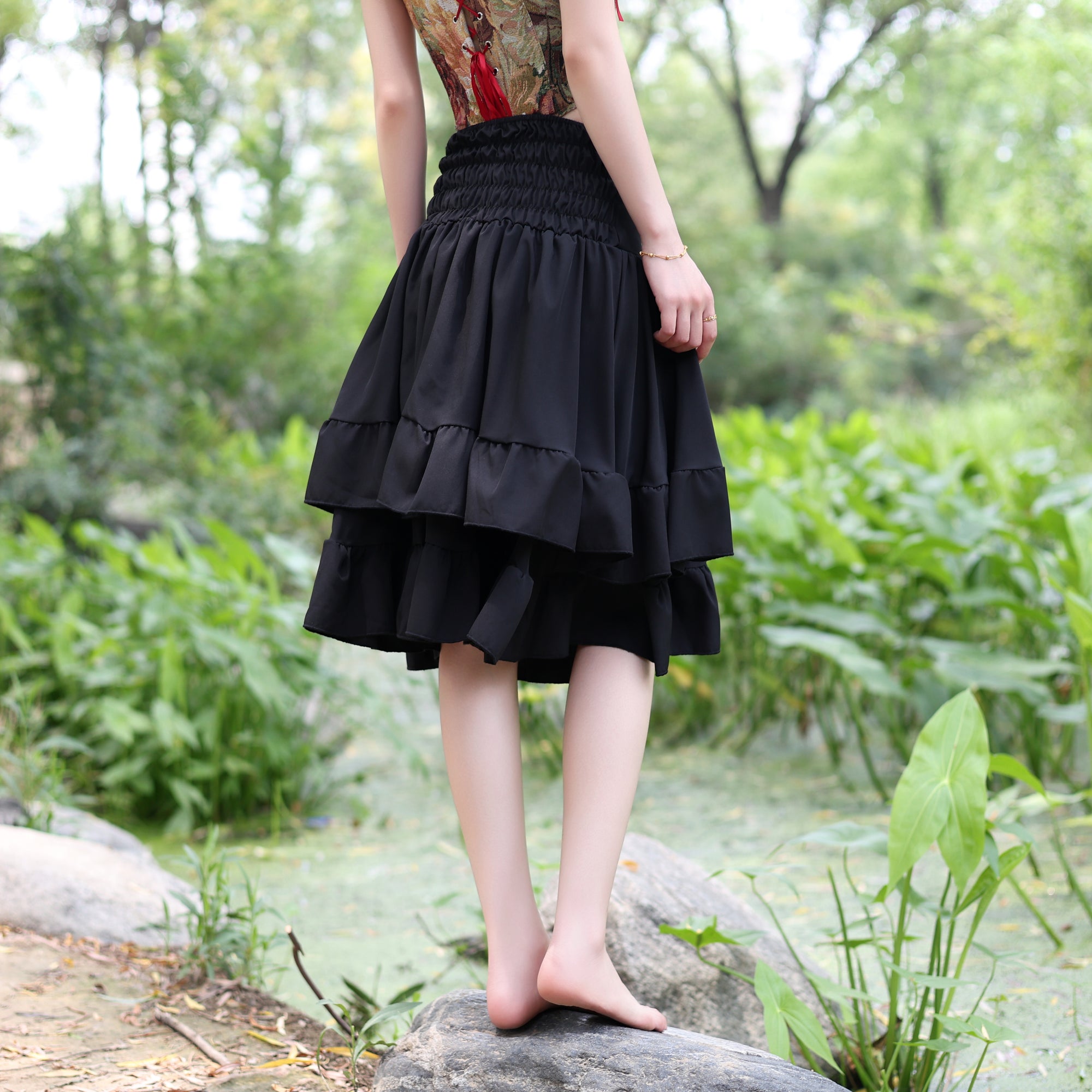 Ruffle Lace-Up LARP Skirt