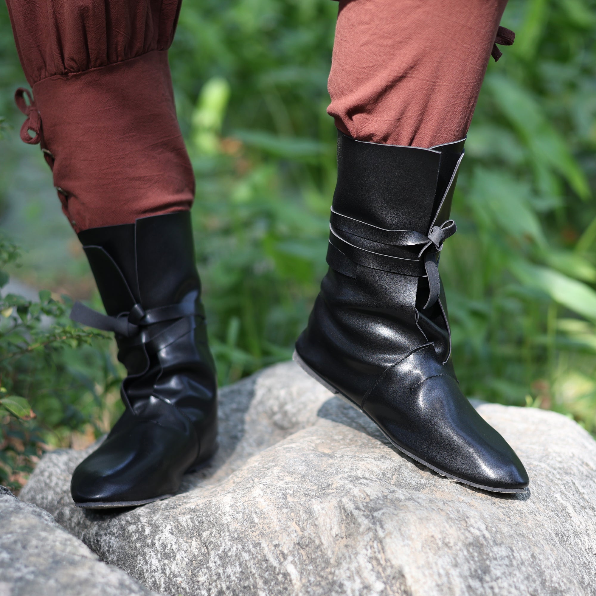 Medieval LARP Peasant Boots – Soft Sole Cosplay Footwear