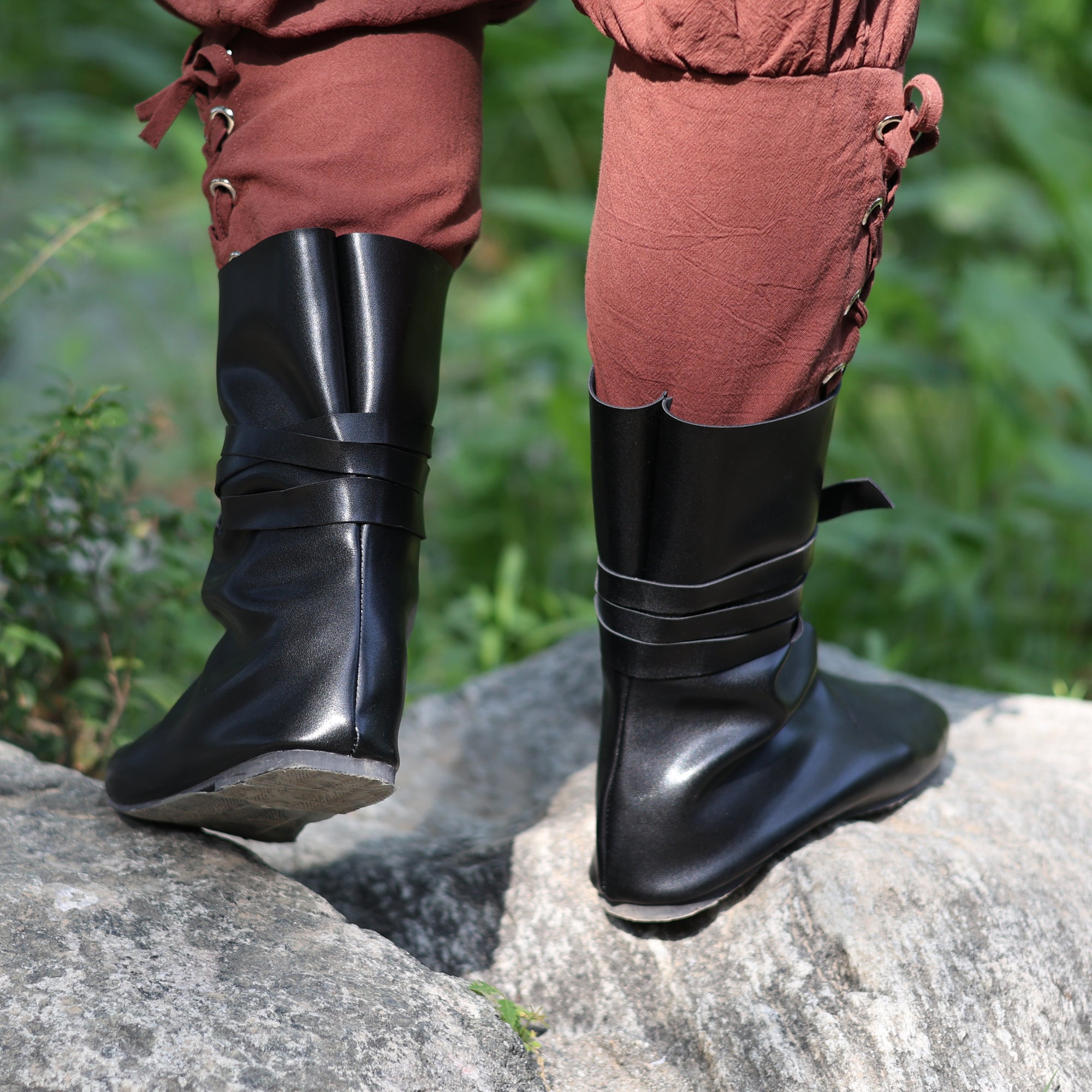 Medieval LARP Peasant Boots – Soft Sole Cosplay Footwear