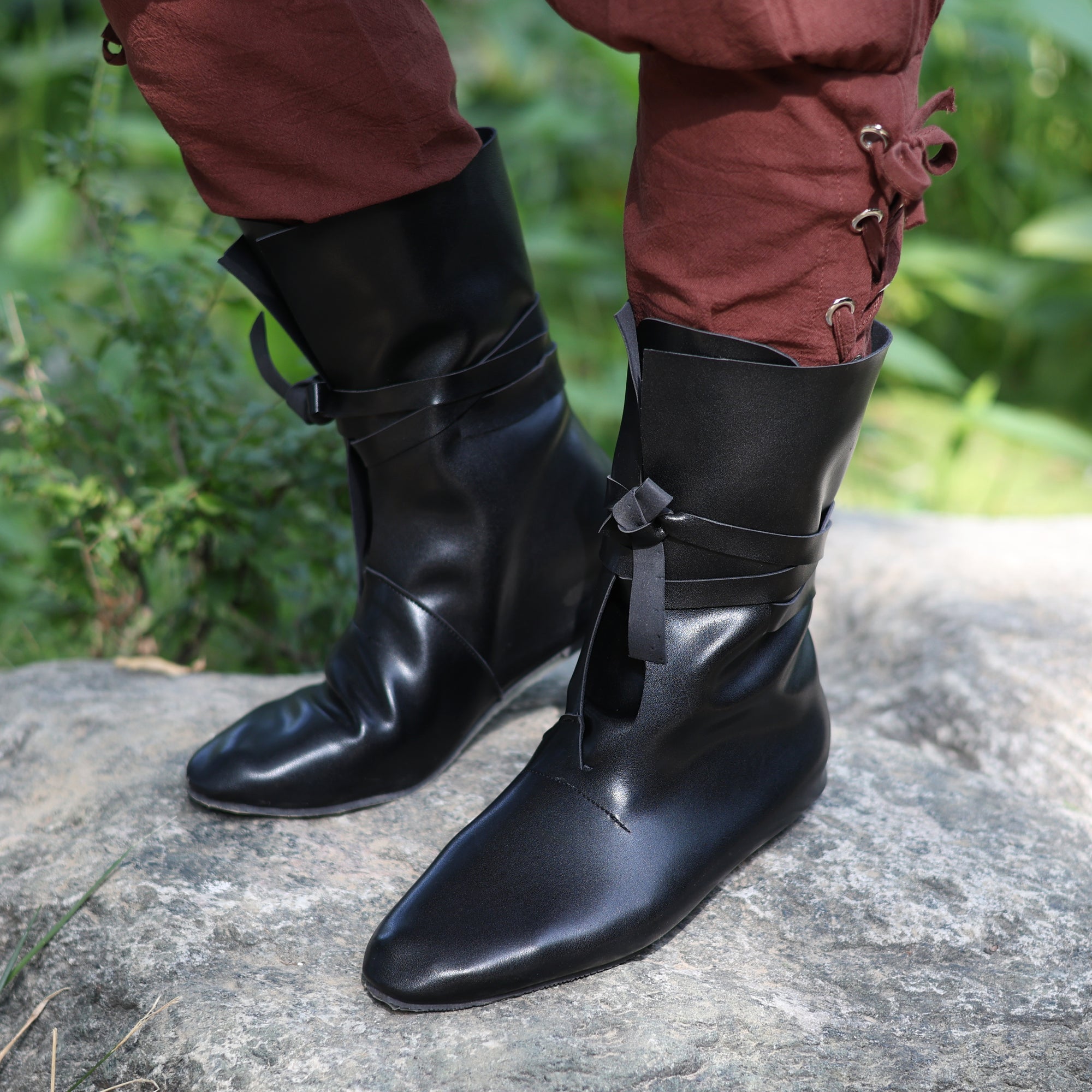 Medieval LARP Peasant Boots – Soft Sole Cosplay Footwear