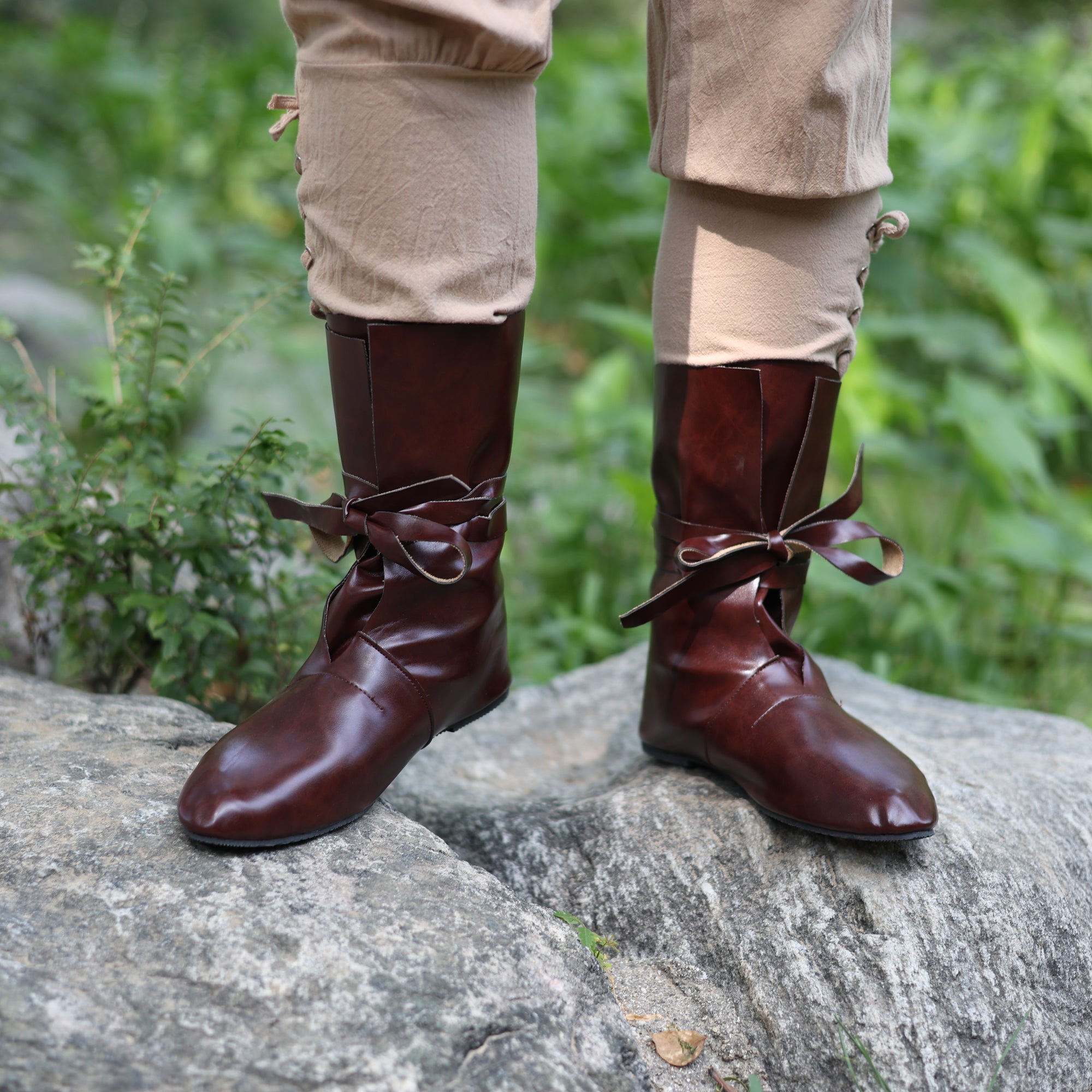 Medieval LARP Peasant Boots – Soft Sole Cosplay Footwear