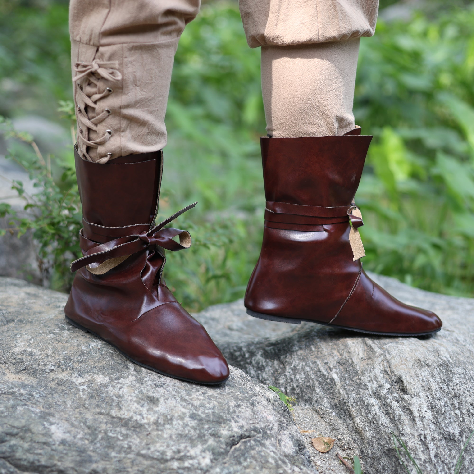 Medieval LARP Peasant Boots – Soft Sole Cosplay Footwear