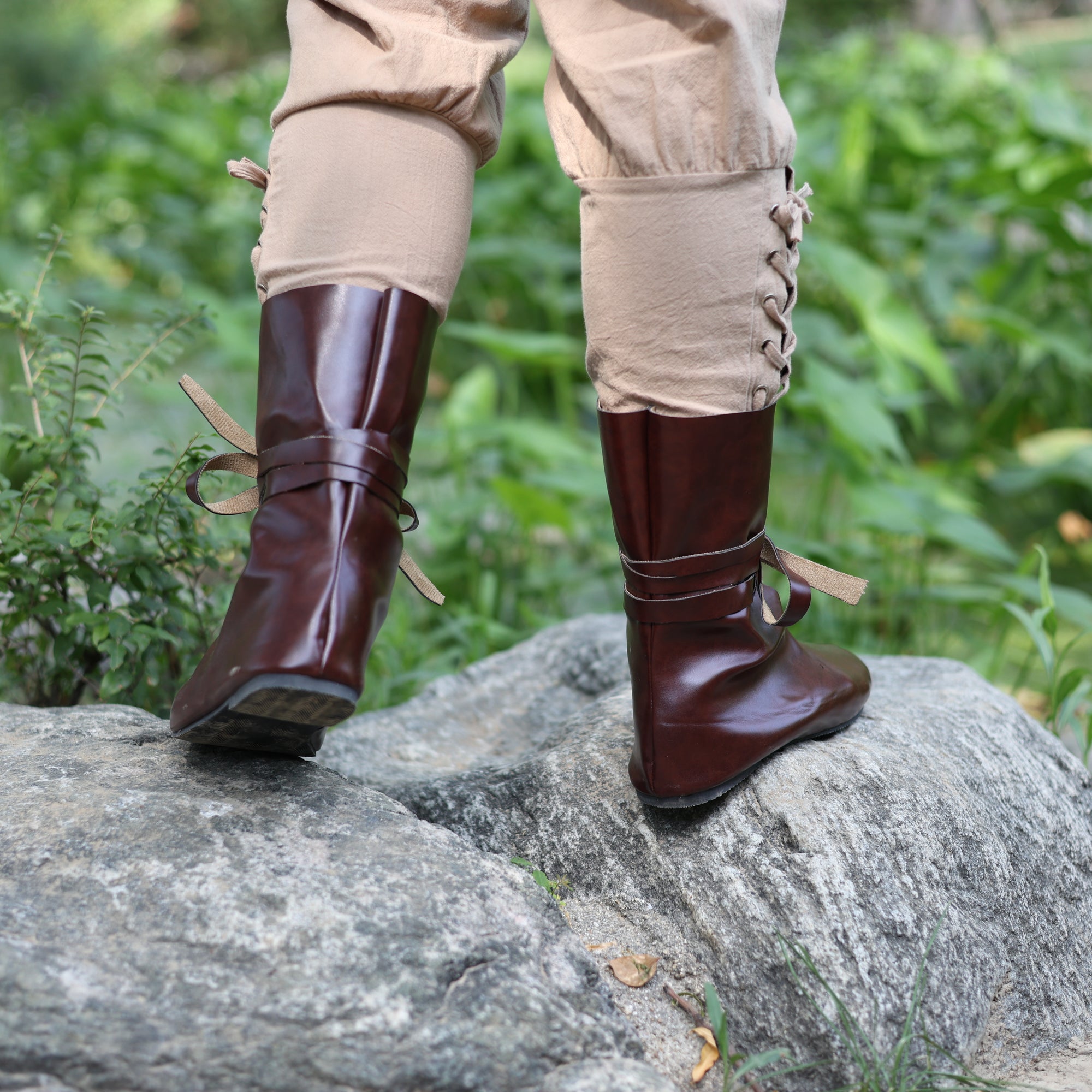 Medieval LARP Peasant Boots – Soft Sole Cosplay Footwear