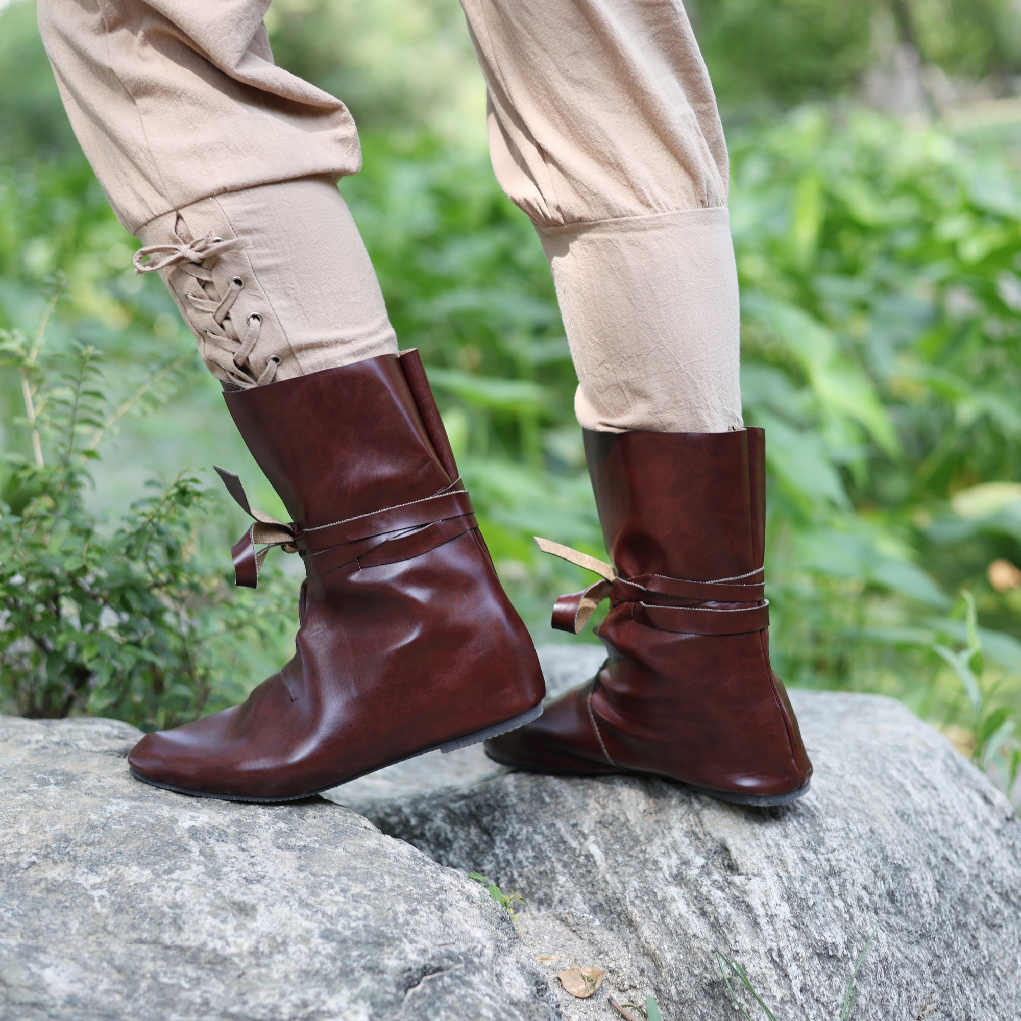 Medieval LARP Peasant Boots – Soft Sole Cosplay Footwear