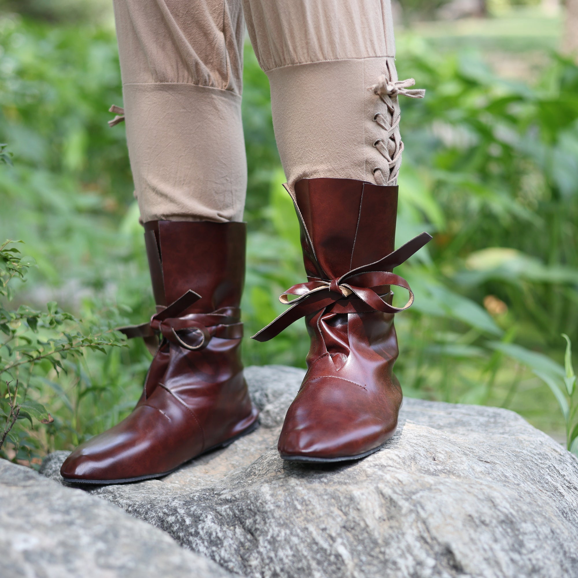 Medieval LARP Peasant Boots – Soft Sole Cosplay Footwear