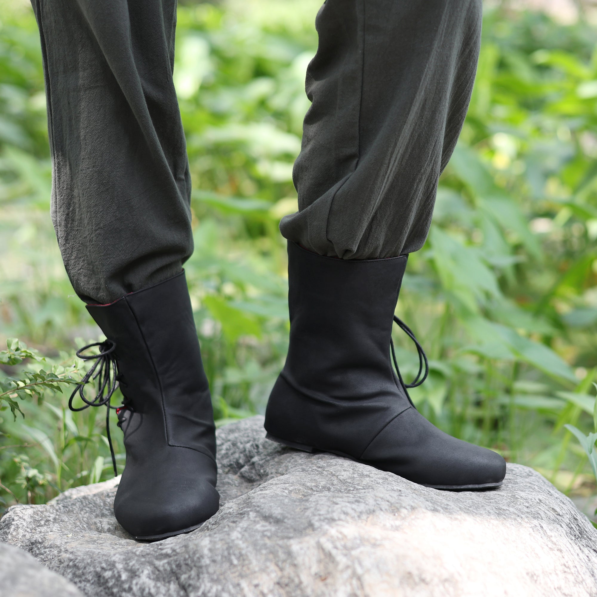LARP Medieval Black Boots | Unisex Renaissance Costume Footwear