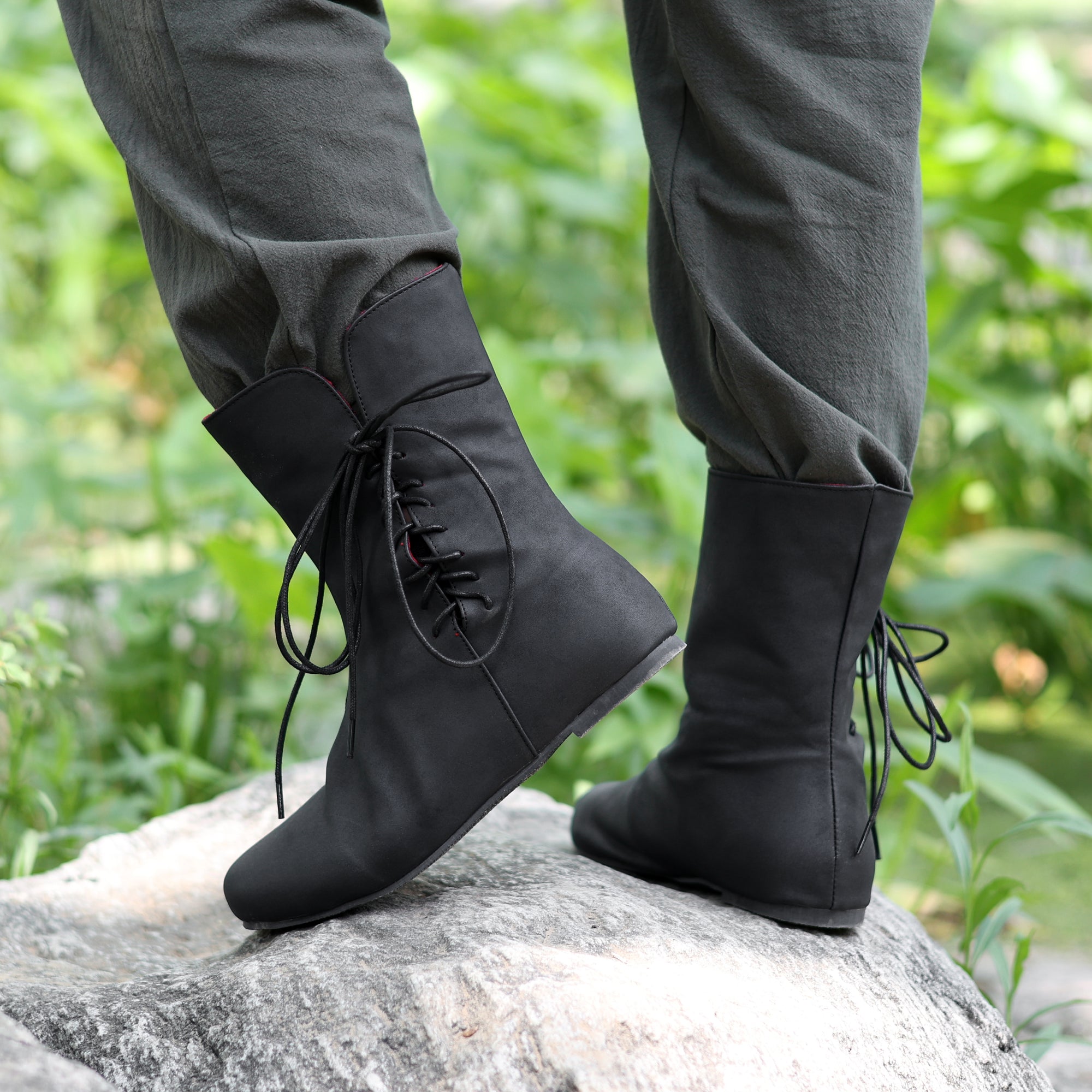 LARP Medieval Black Boots | Unisex Renaissance Costume Footwear