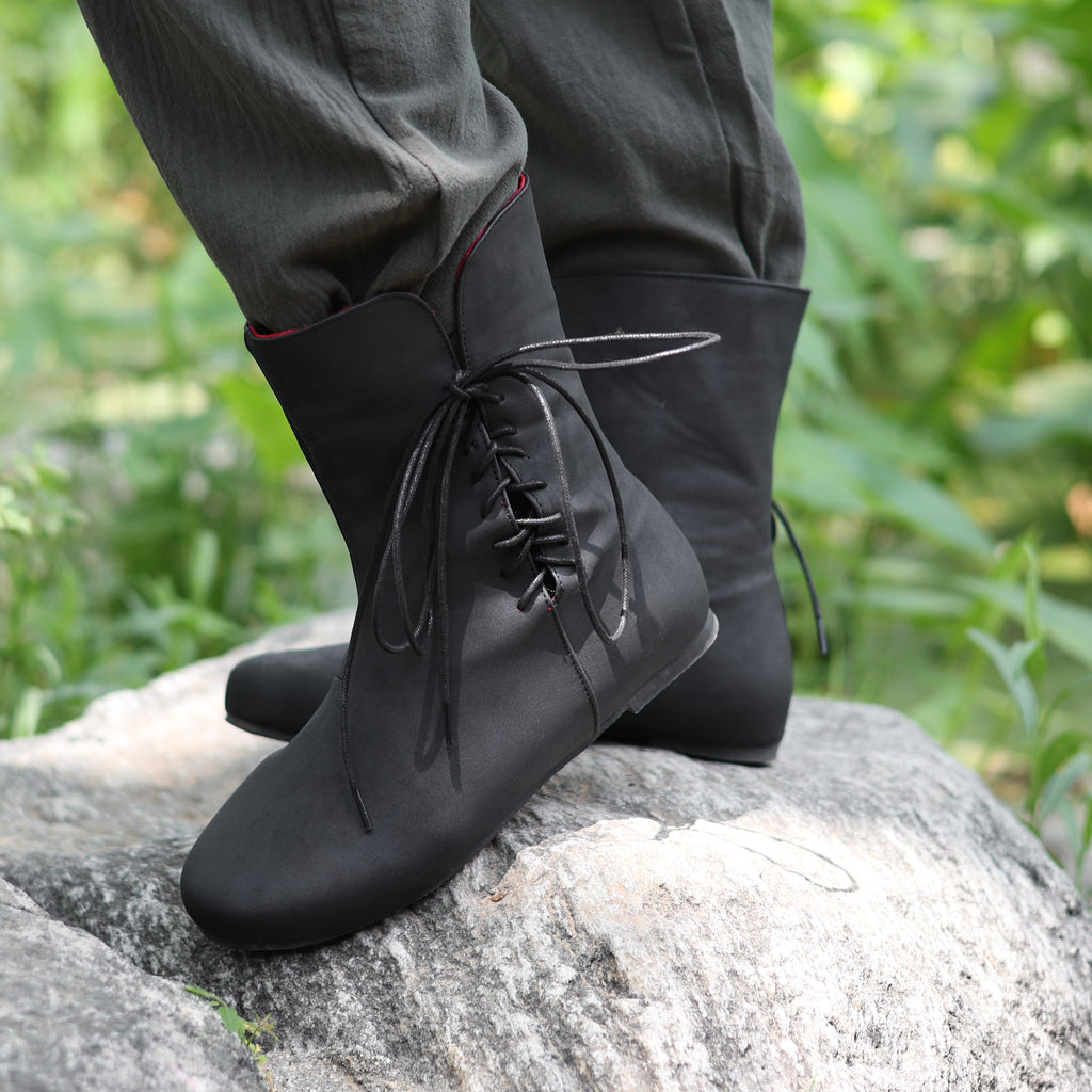 LARP Medieval Black Boots | Unisex Renaissance Costume Footwear