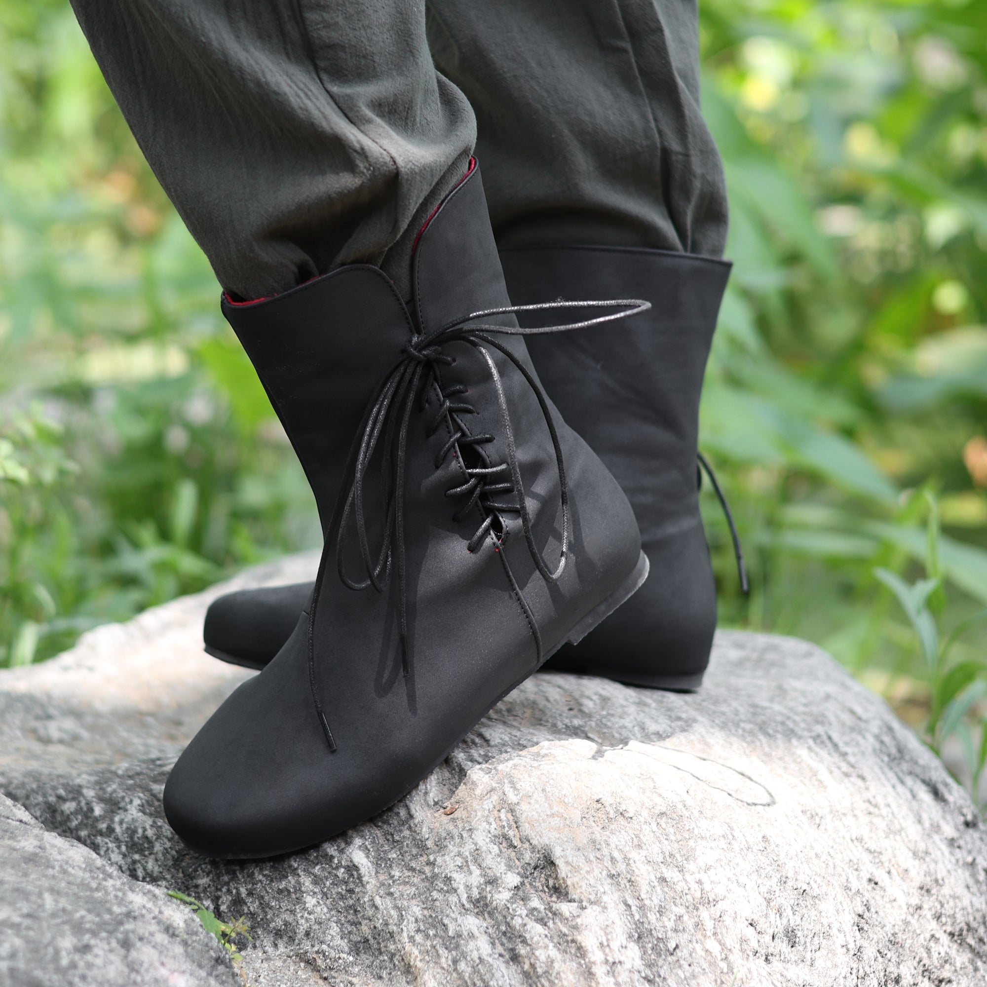 LARP Medieval Black Boots | Unisex Renaissance Costume Footwear