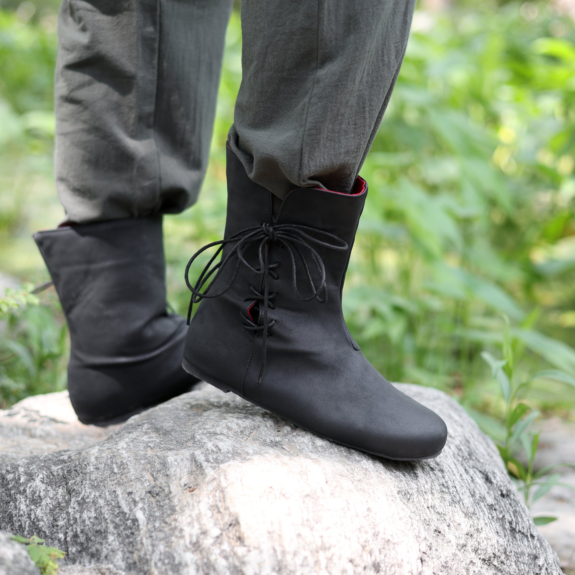 LARP Medieval Black Boots | Unisex Renaissance Costume Footwear