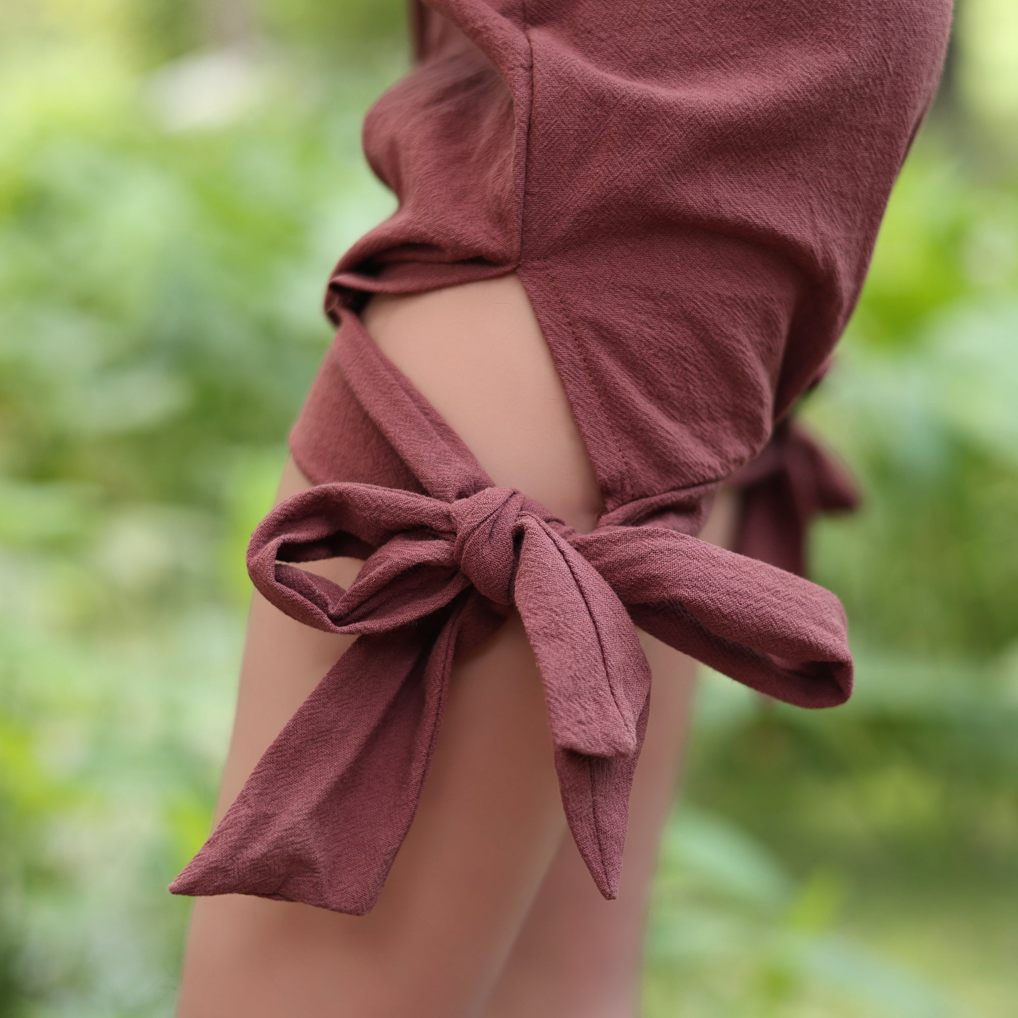 Medieval LARP Linen Short Pants with Side Tie
