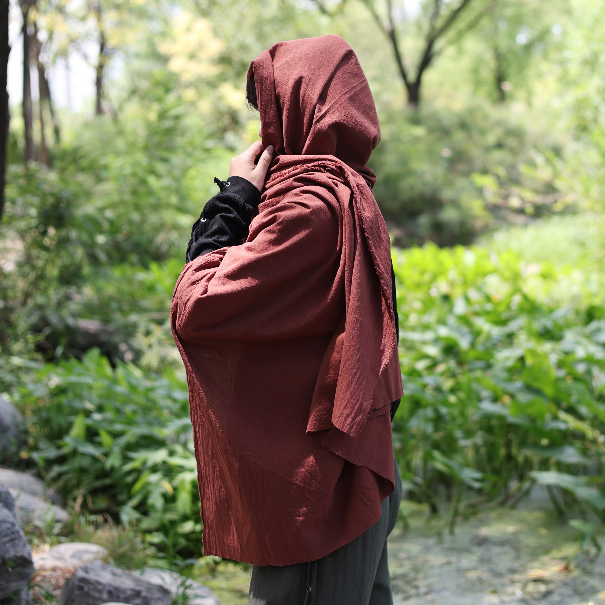 LARP Medieval Hooded Cloak Scarf Cape