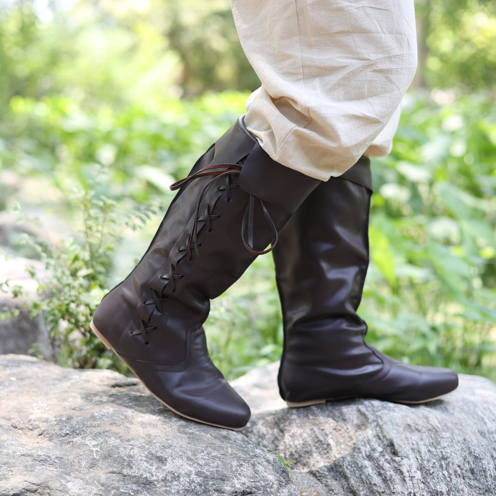 LARP Medieval Lightweight PU Leather Boots for Men &amp; Wome