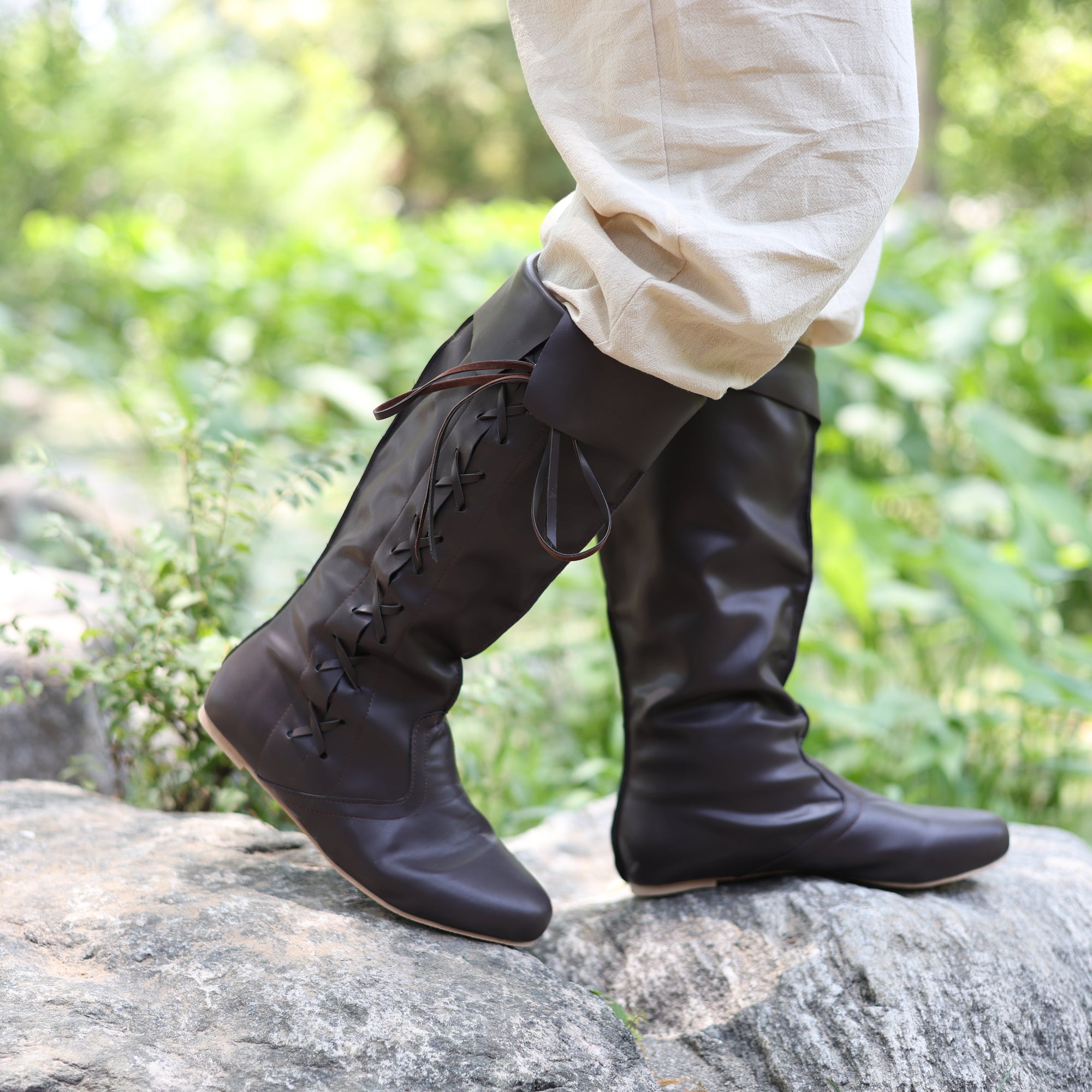 LARP Medieval Lightweight PU Leather Boots for Men &amp; Wome
