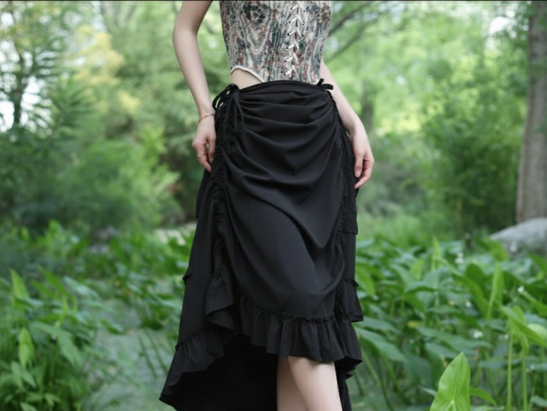 Adjustable Ruched Renaissance Skirt for LARP & Cosplay